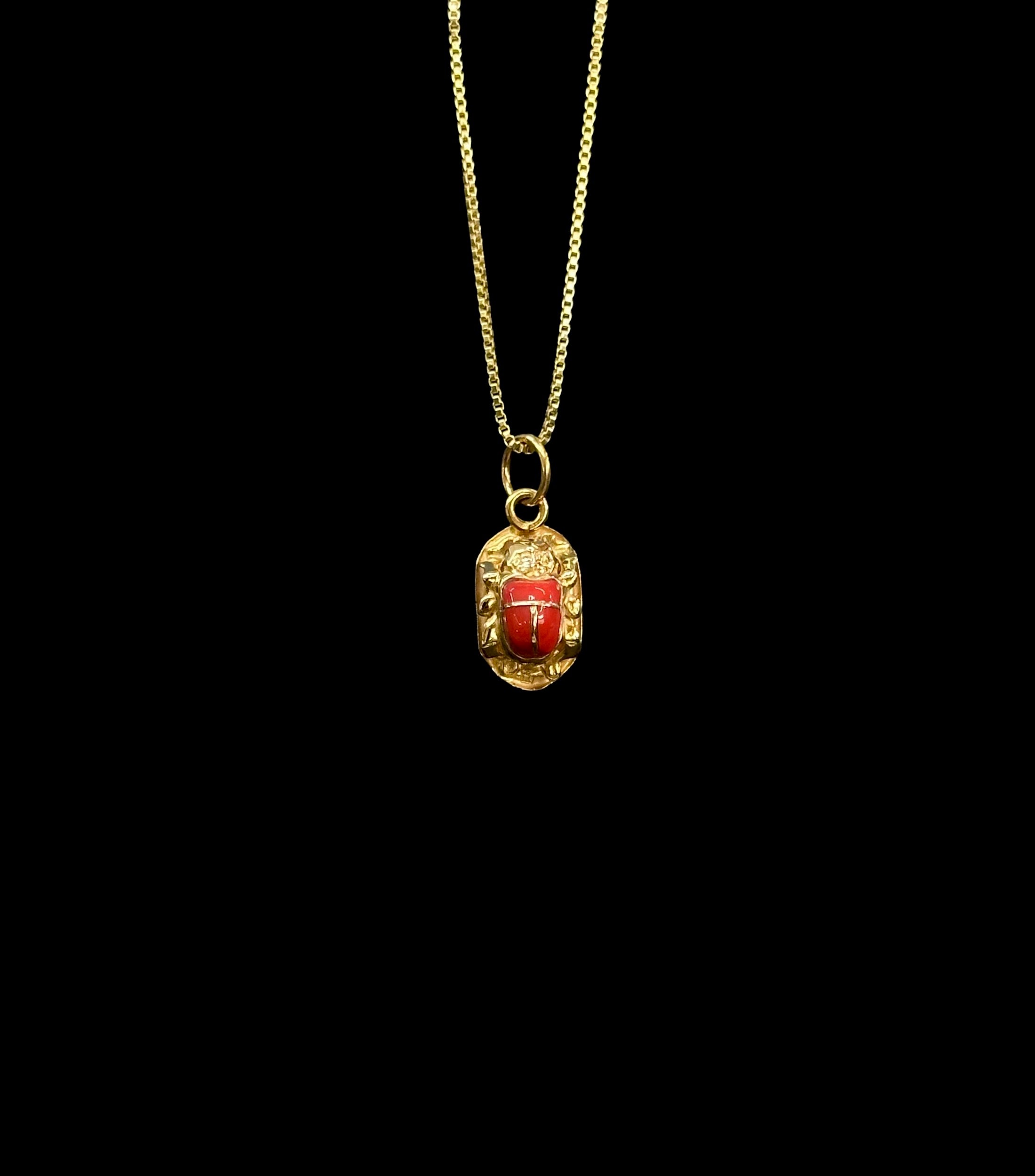 18k Scarab Pendant