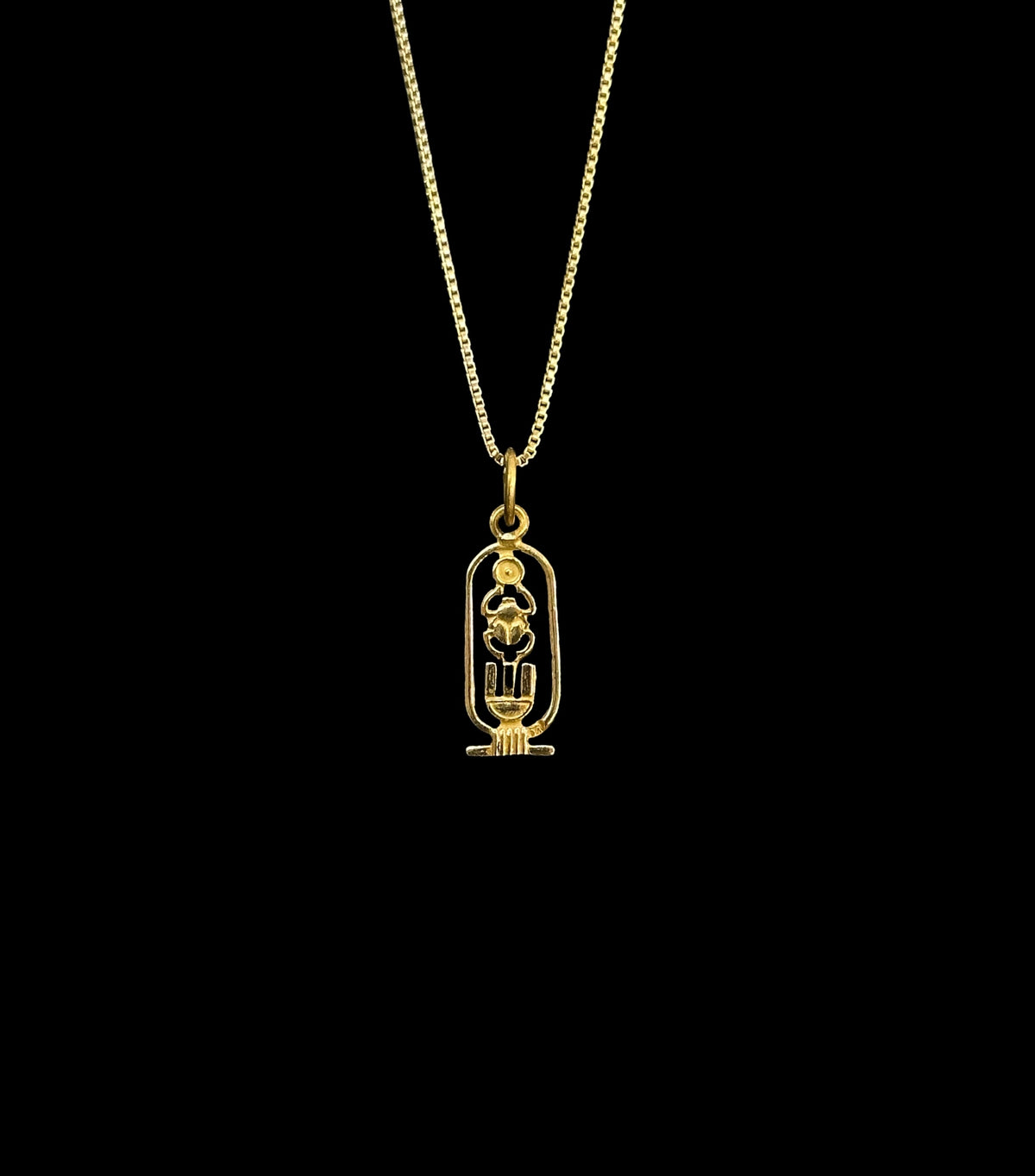 18k Tutankhamun Cartouche Pendant