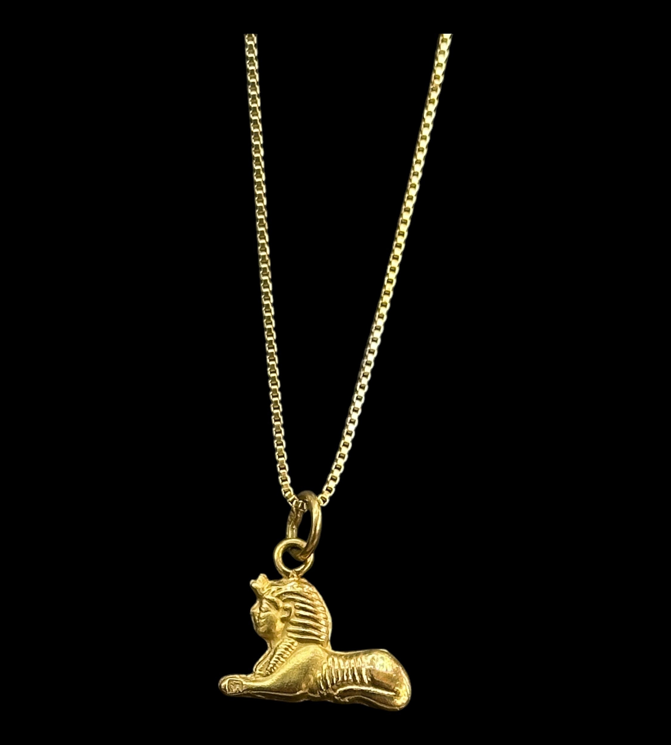 18k Gold Sphinx Pendant