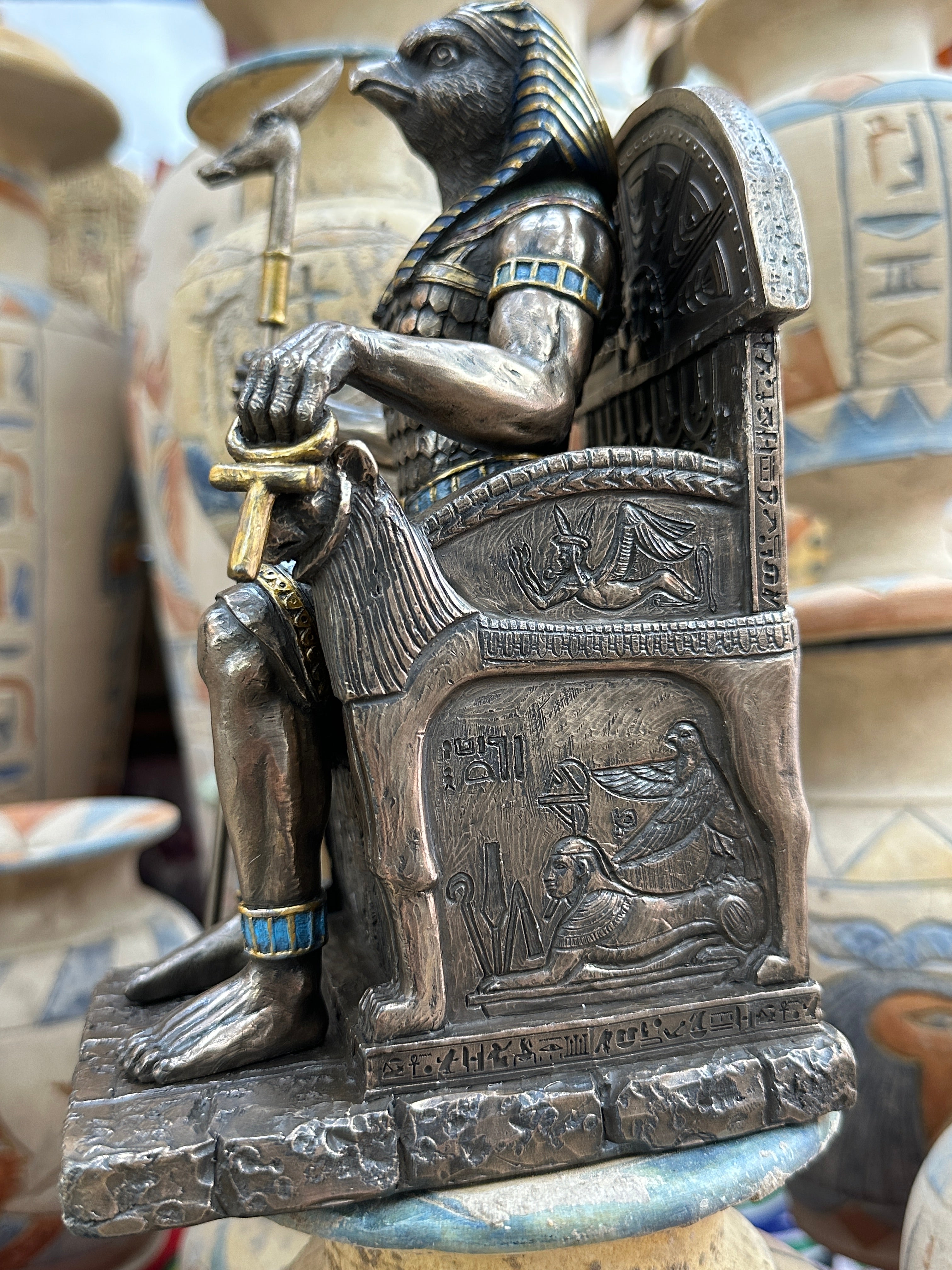 Horus on Throne Statue