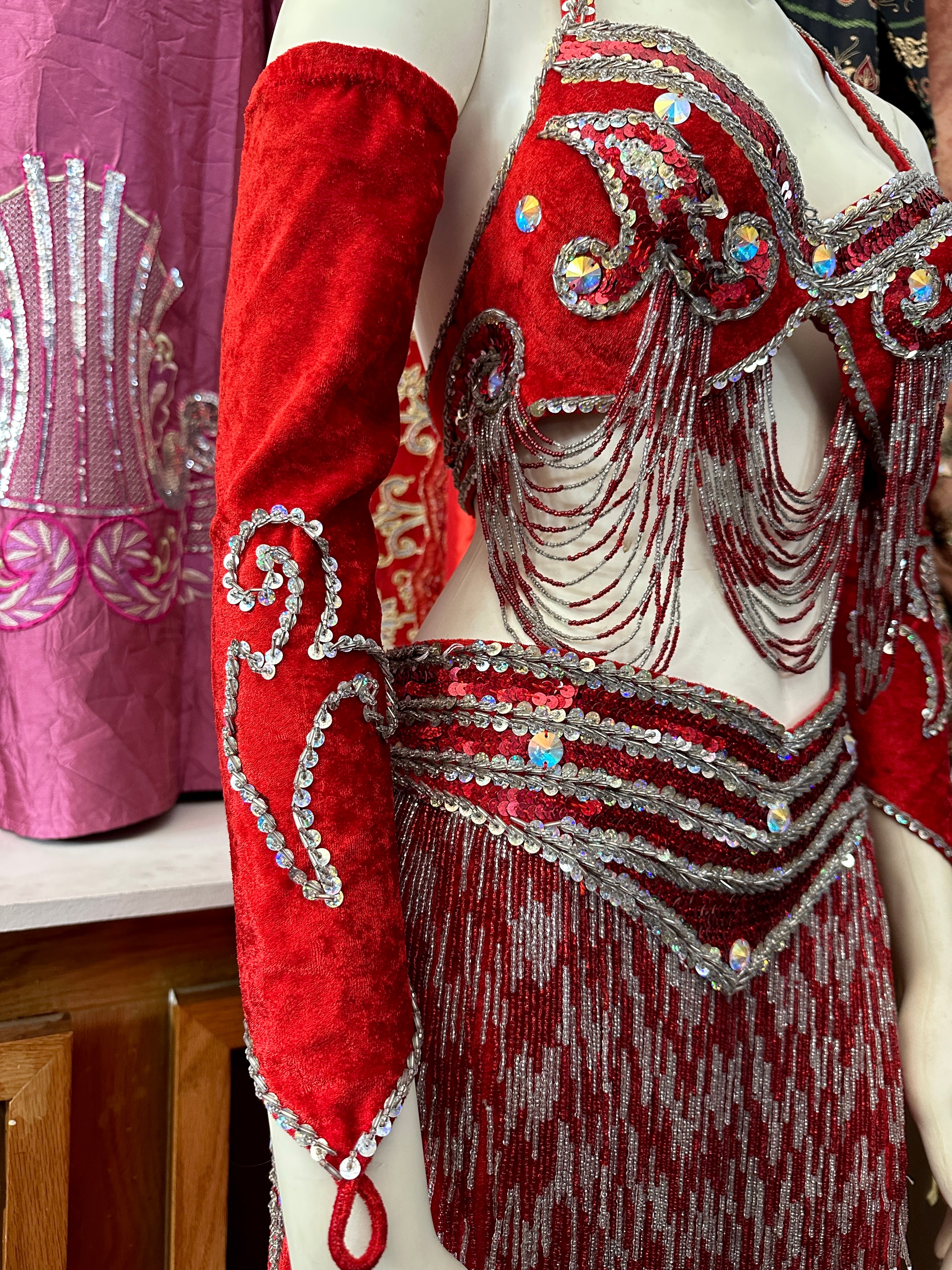 Red Belly Dance Costume