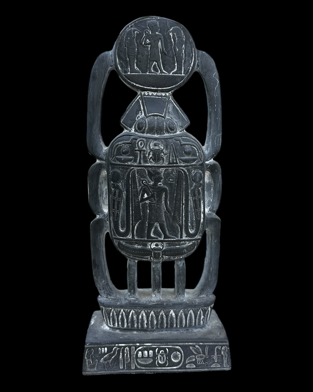 Scarab Beetle with Sun Disc - Handcrafted in Egypt