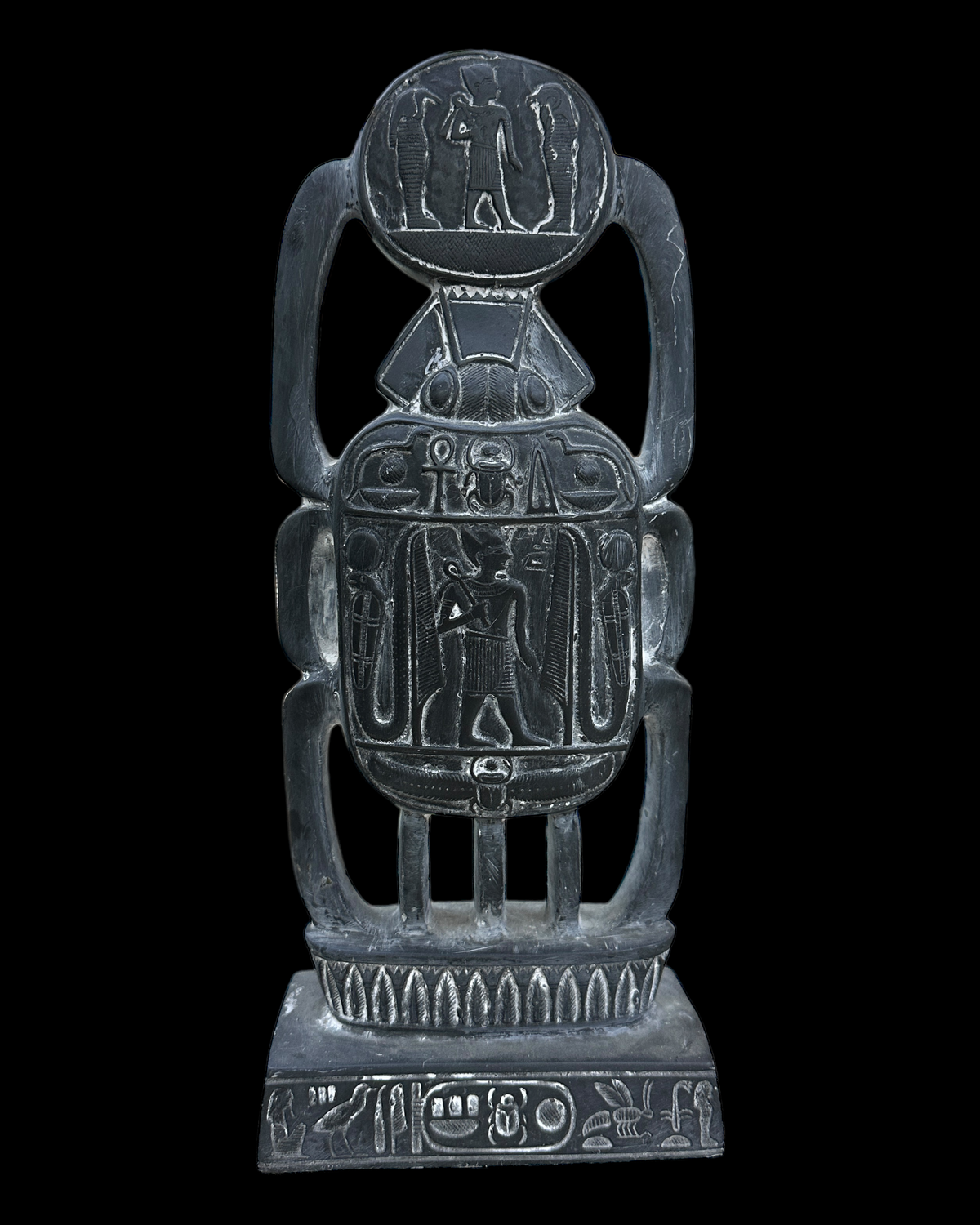 Scarab Beetle with Sun Disc - Handcrafted in Egypt