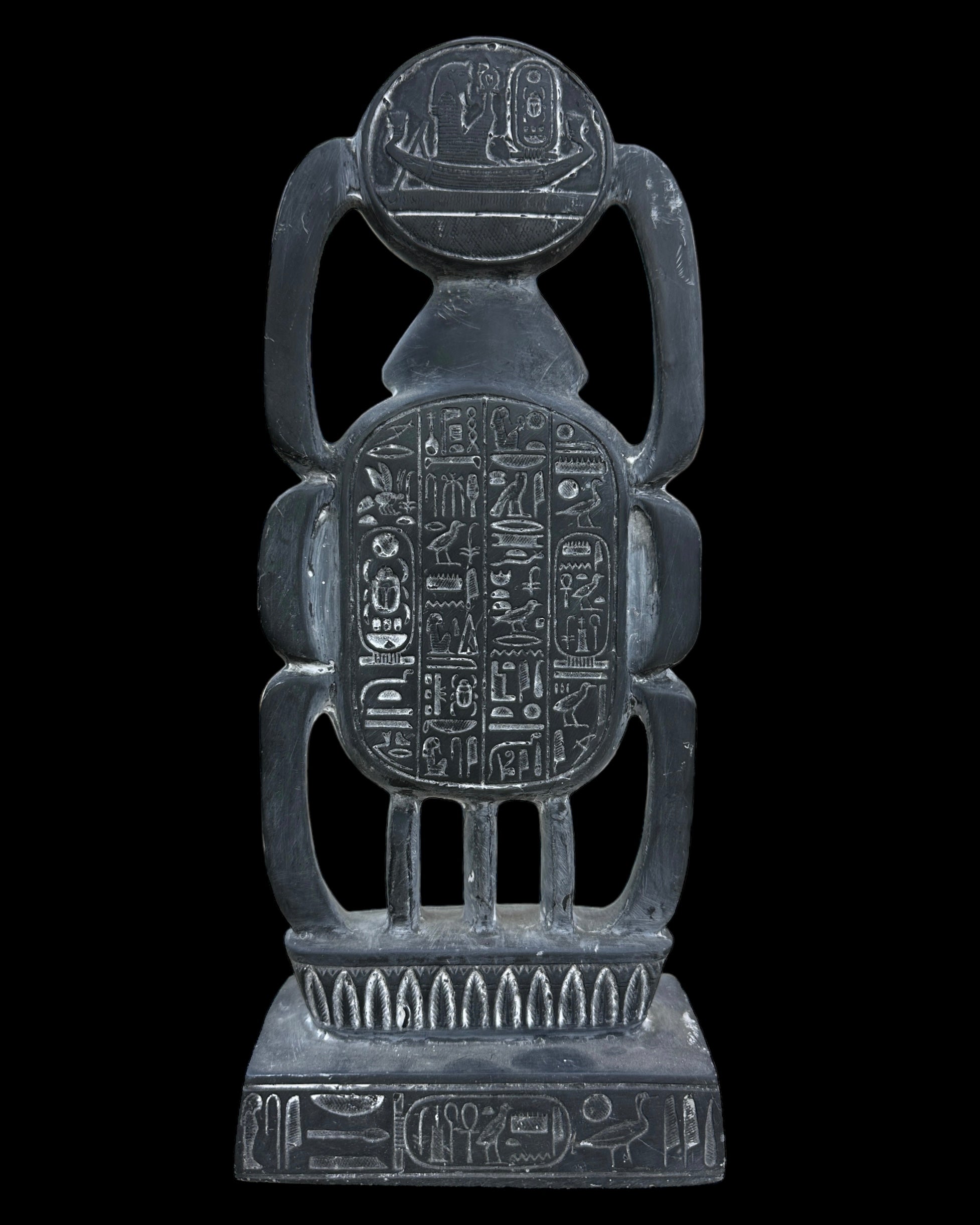 Scarab Beetle with Sun Disc - Handcrafted in Egypt