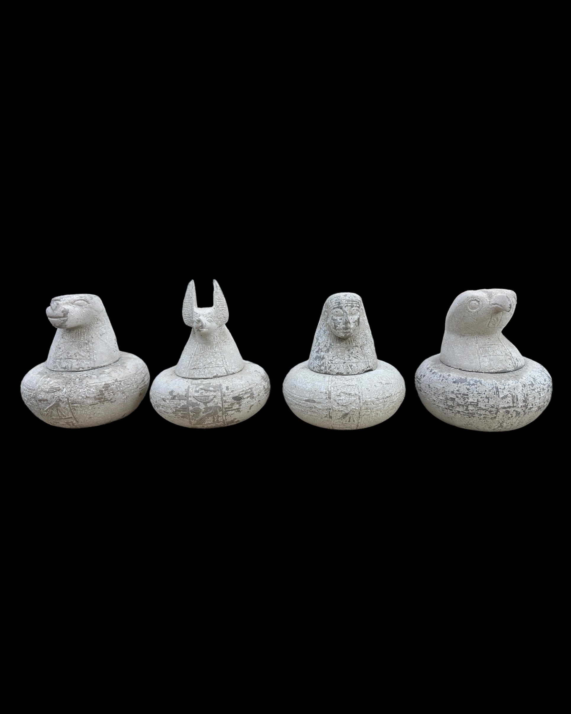 Canopic Jars - Natural Basalt