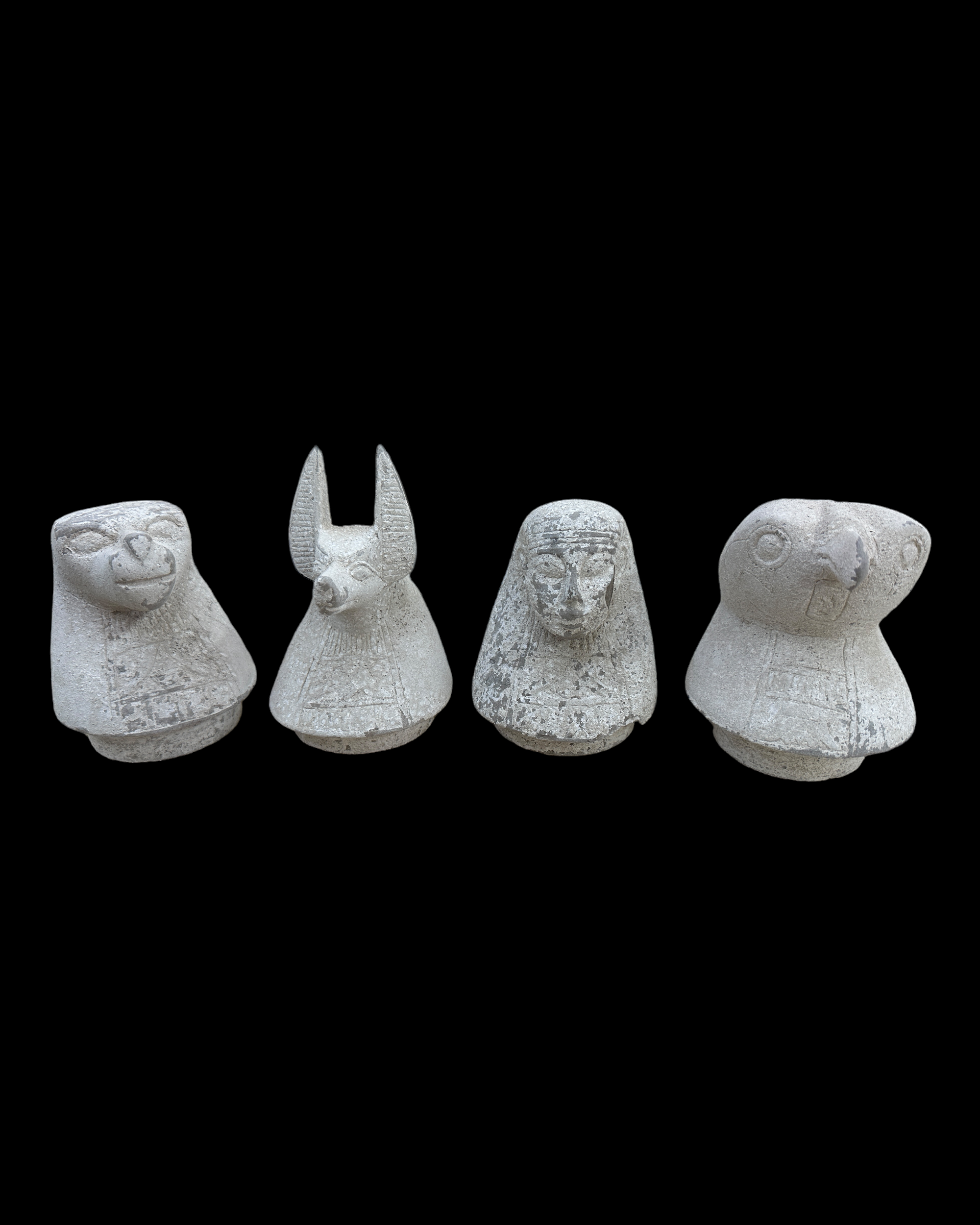 Canopic Jars - Natural Basalt