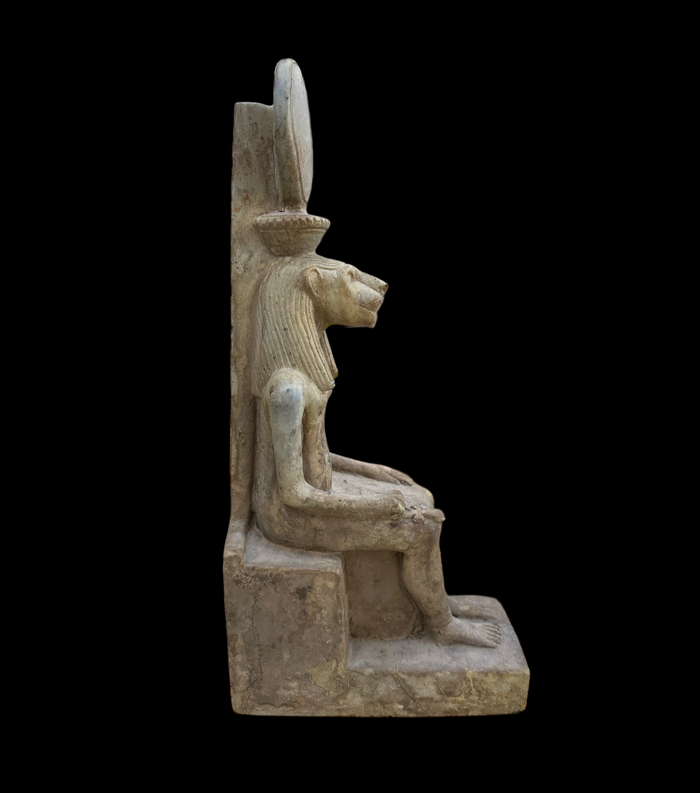 Handcarved Limestone Sekhmet