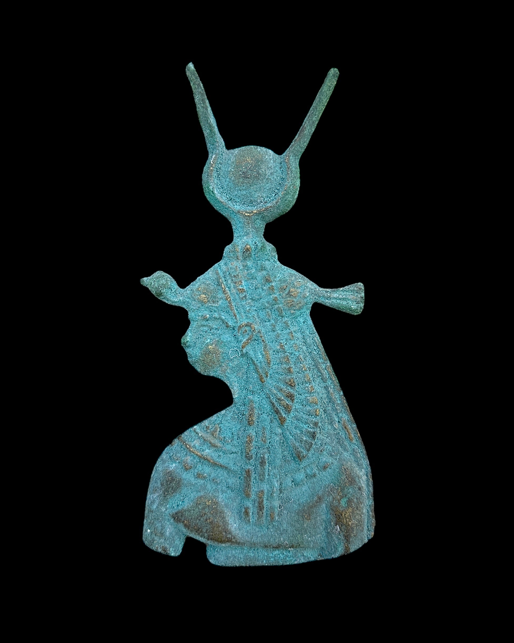 Isis Bronze Amulet - Handcrafted in Egypt