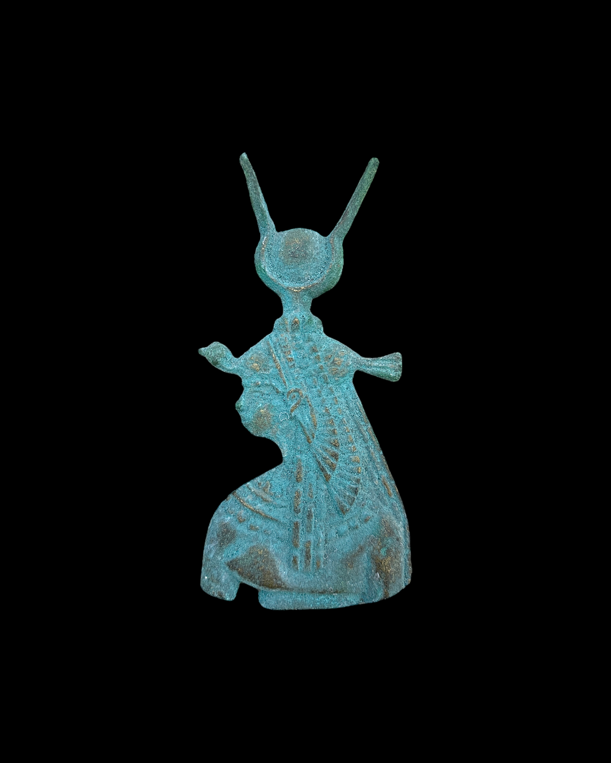 Isis Bronze Amulet - Handcrafted in Egypt