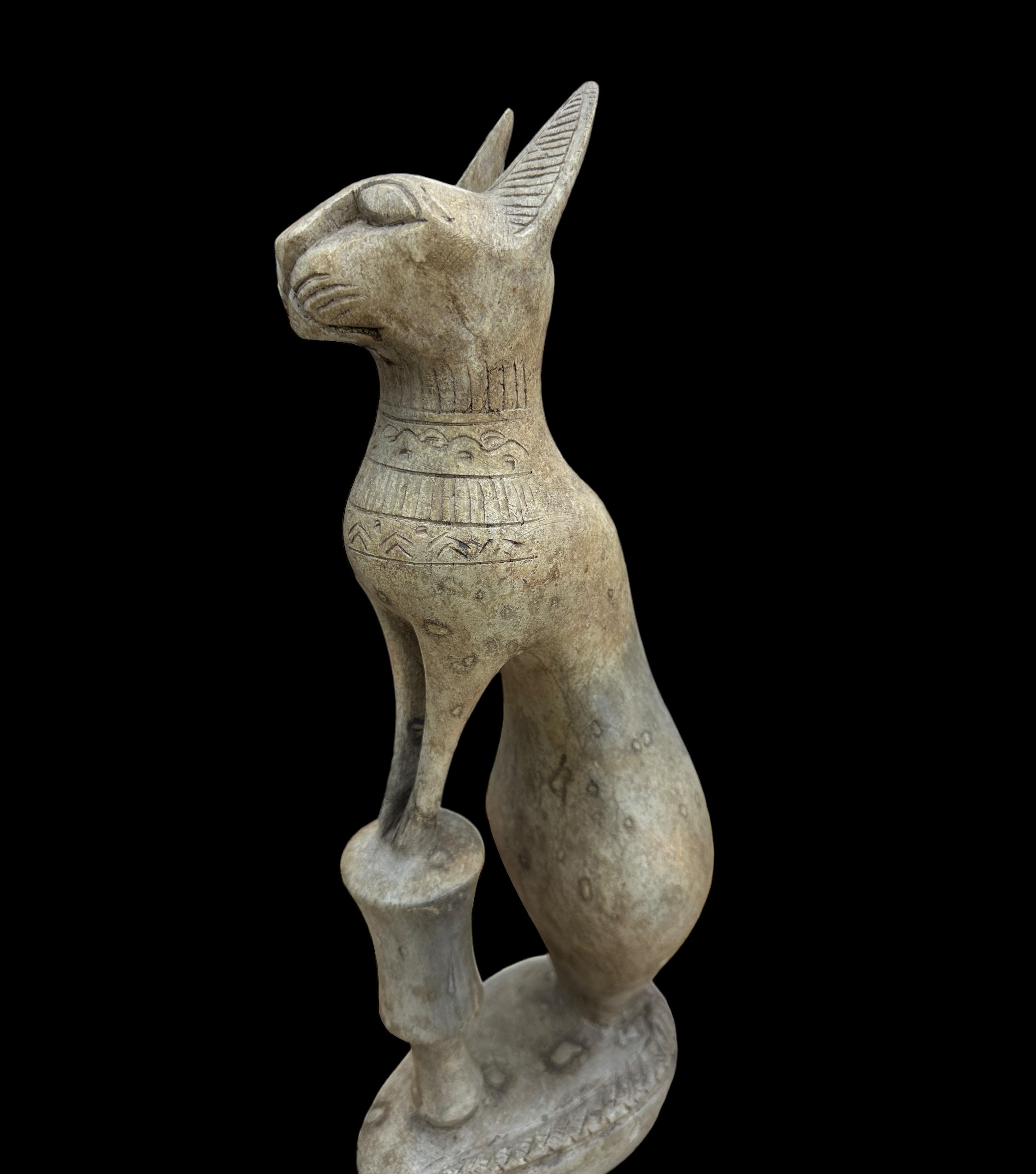 Bastet Statue - Handcarved Limestone