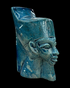 Pharaoh Bust - Blue Faience