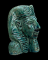 Pharaoh Bust - Blue Faience