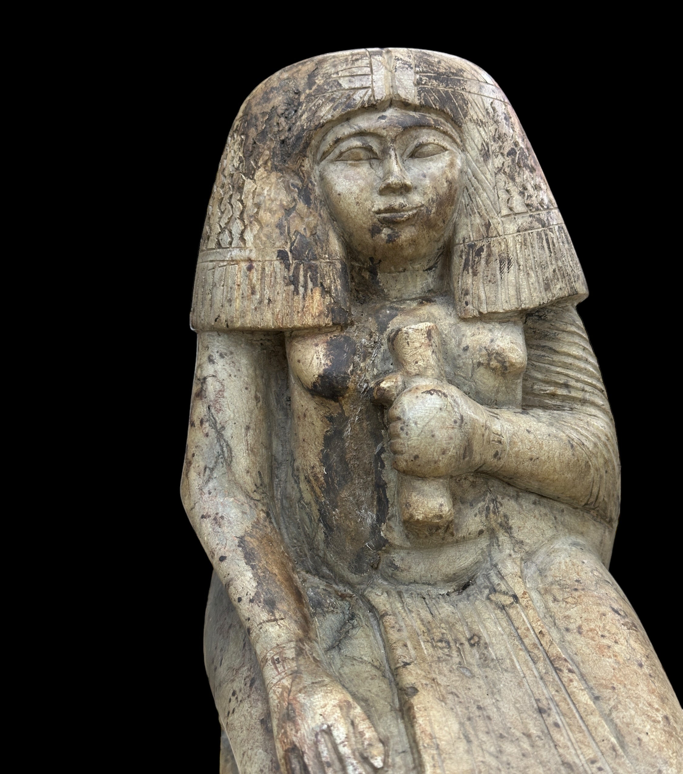 Egyptian Priestess - Handcarved Limestone