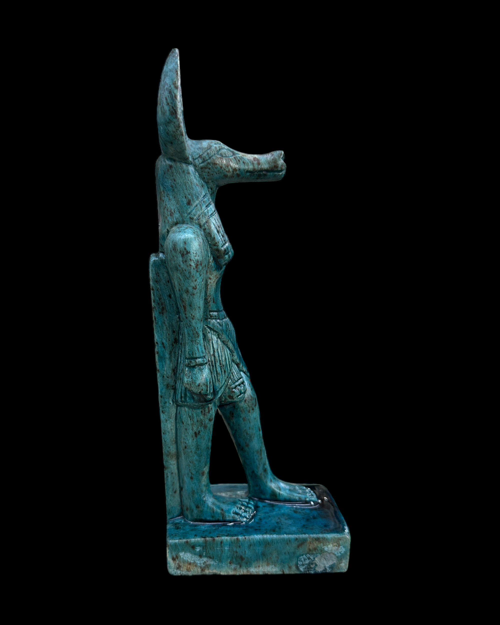 Anubis Statue - Blue Faience