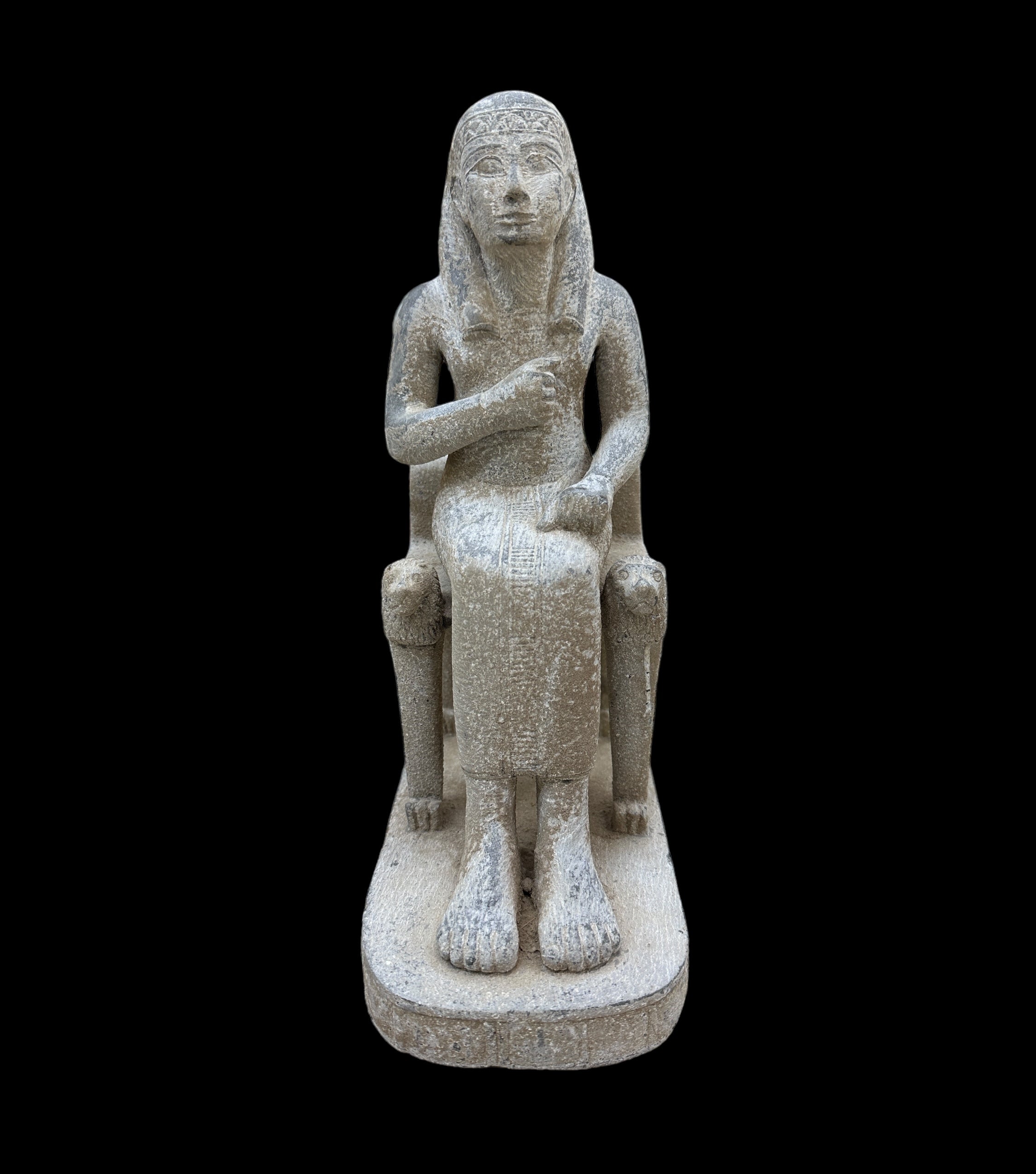 Isis Enthroned Statue - Handcarved Stone