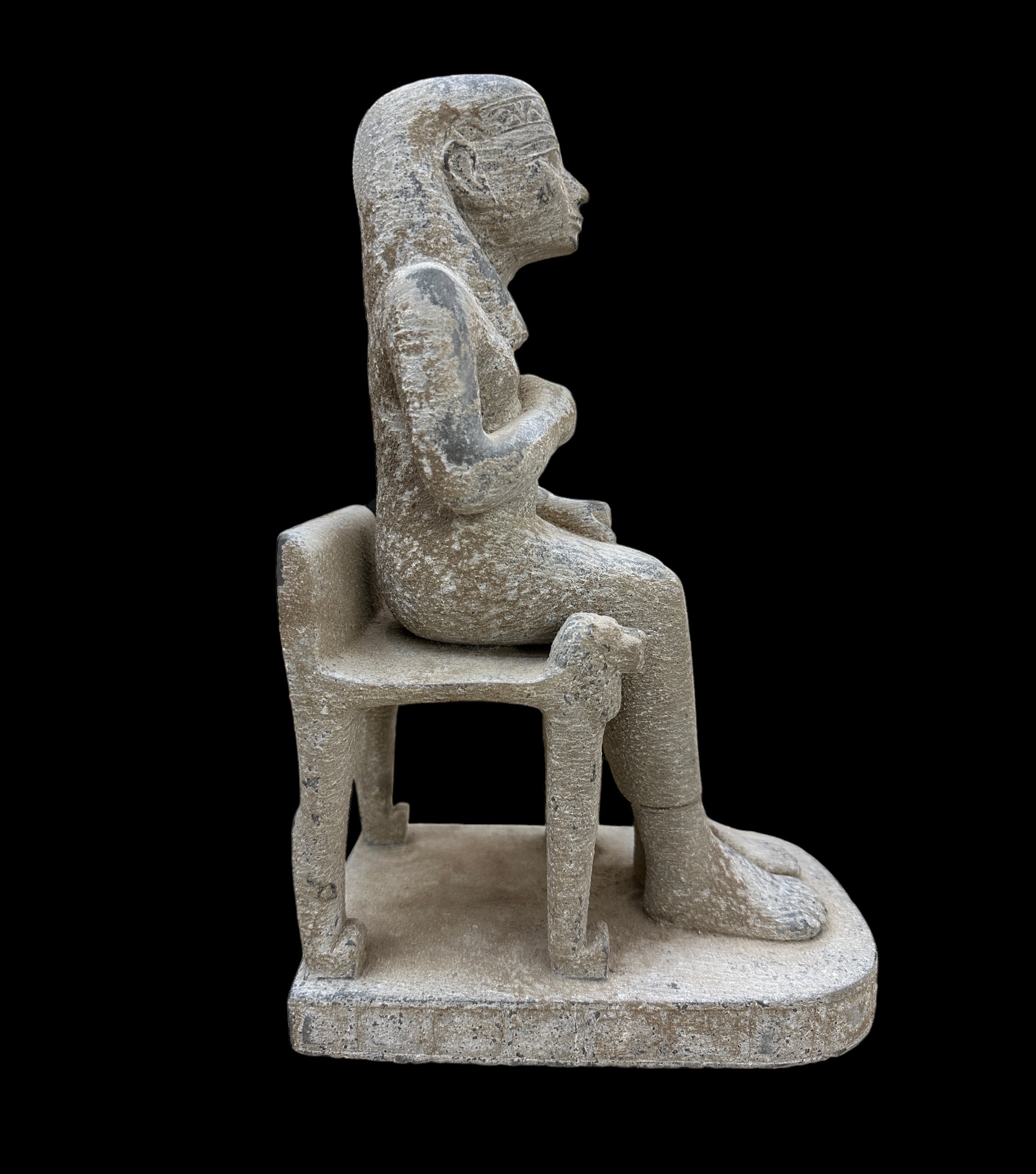 Isis Enthroned Statue - Handcarved Stone