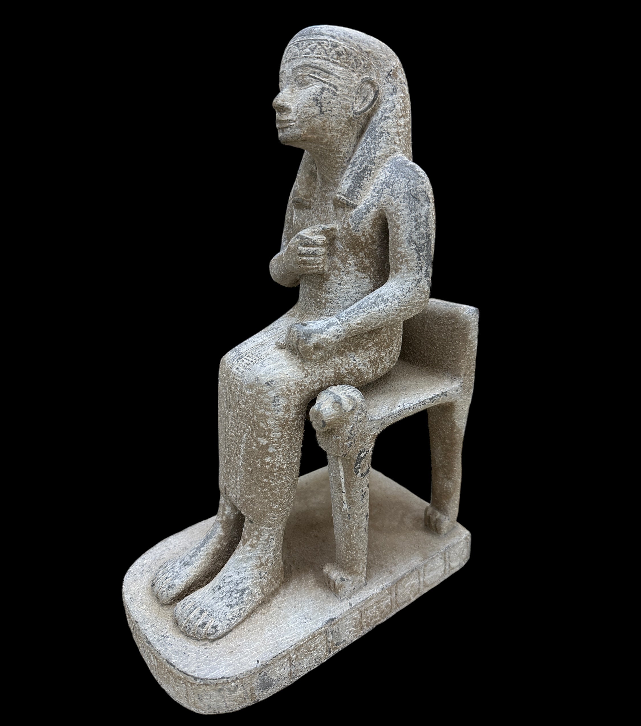 Isis Enthroned Statue - Handcarved Stone