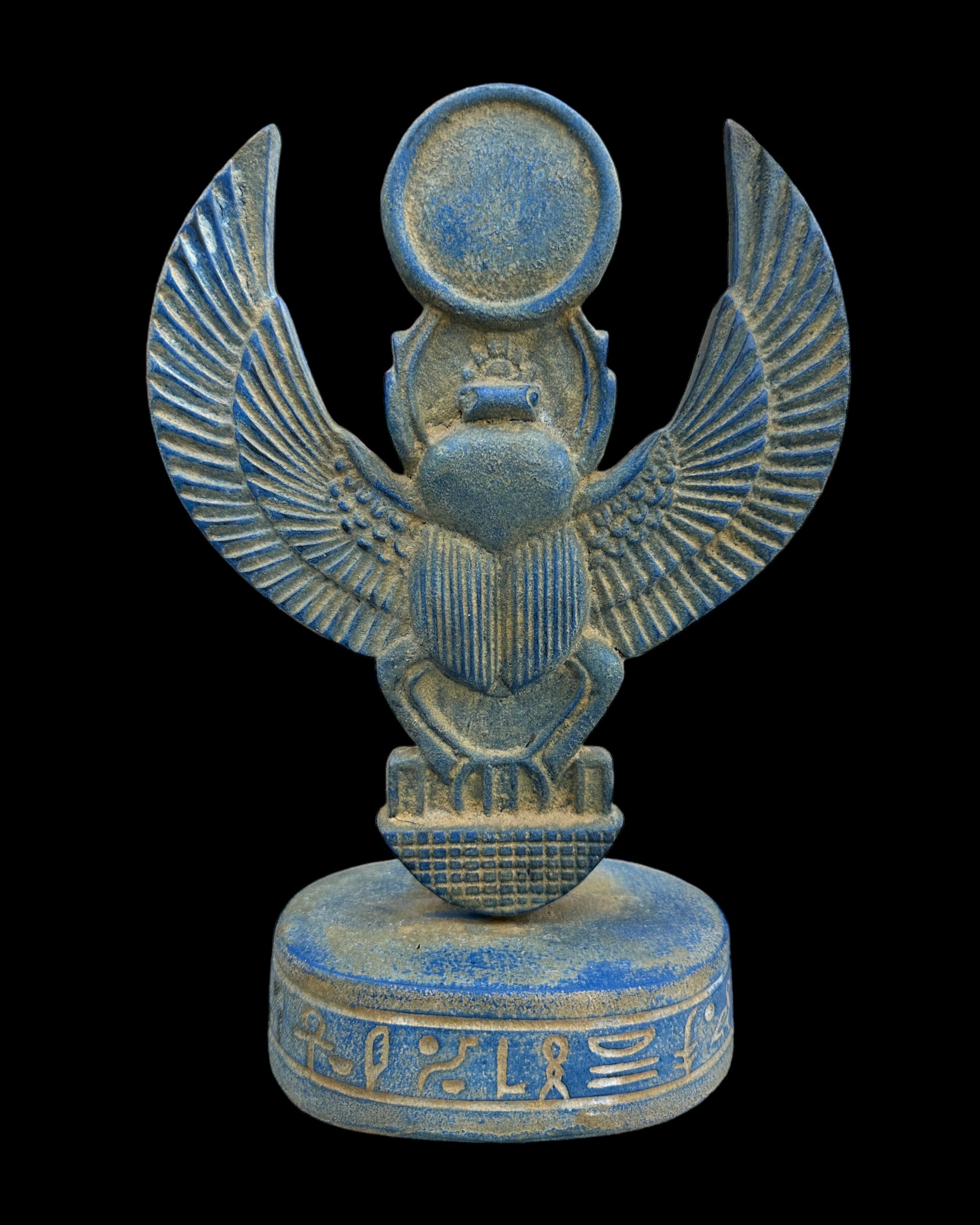 Winged Scarab Beetle with Sun Disc Statue