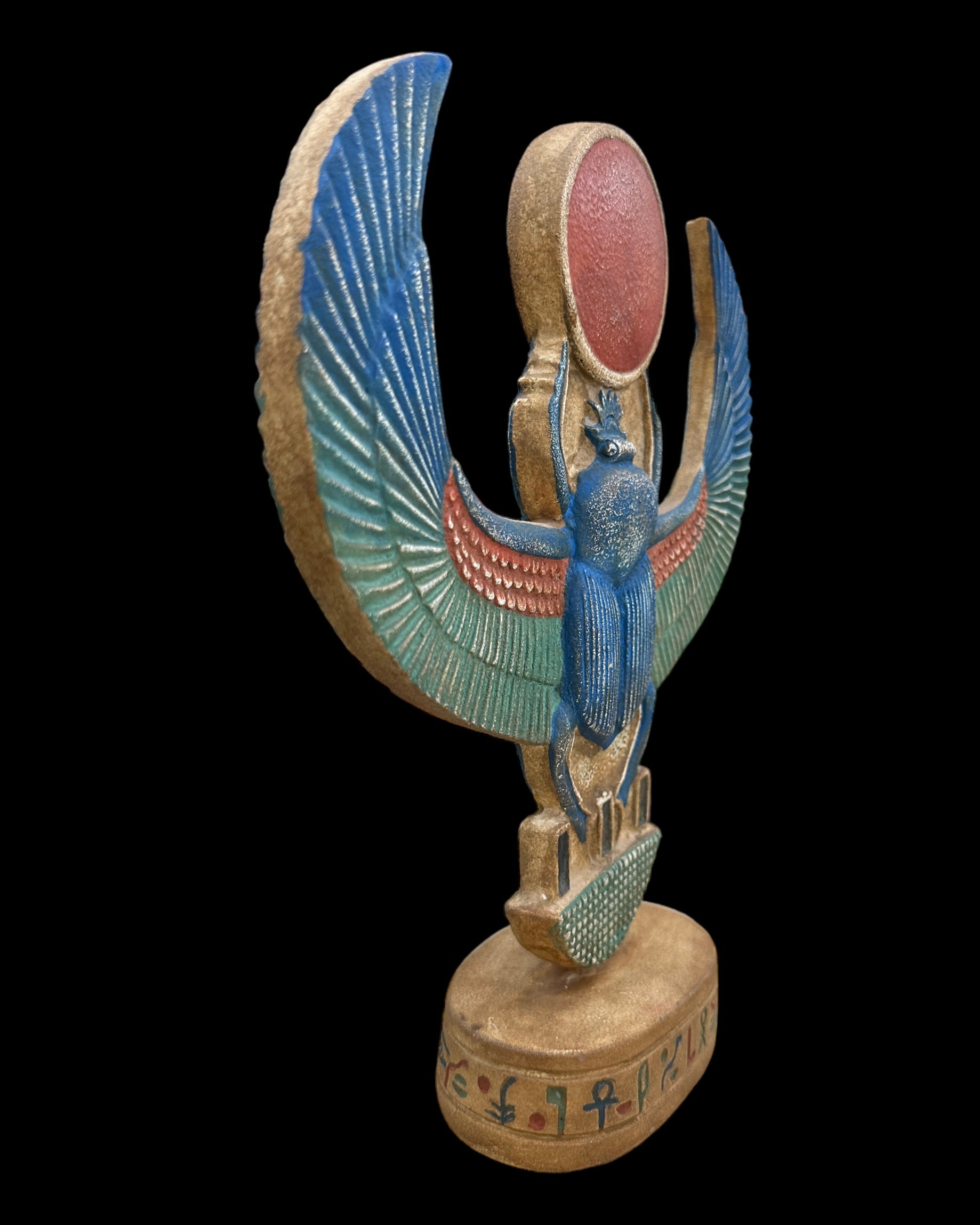 Winged Scarab Beetle with Sun Disc Statue