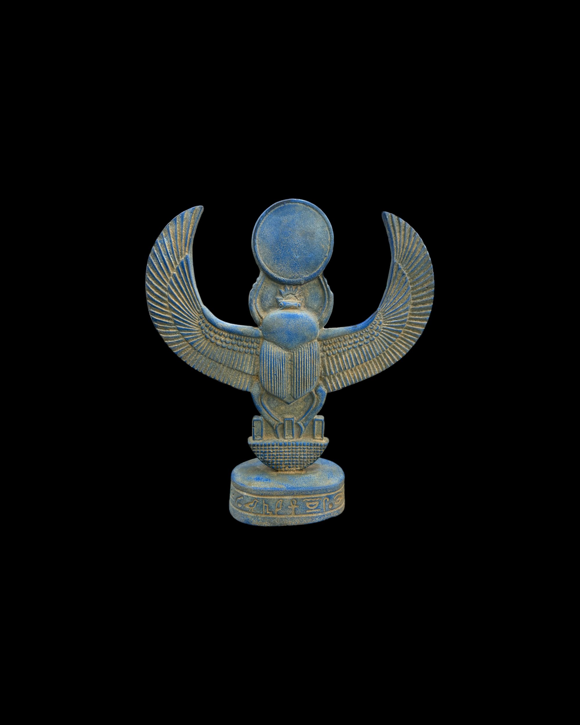 Winged Scarab Beetle with Sun Disc Statue