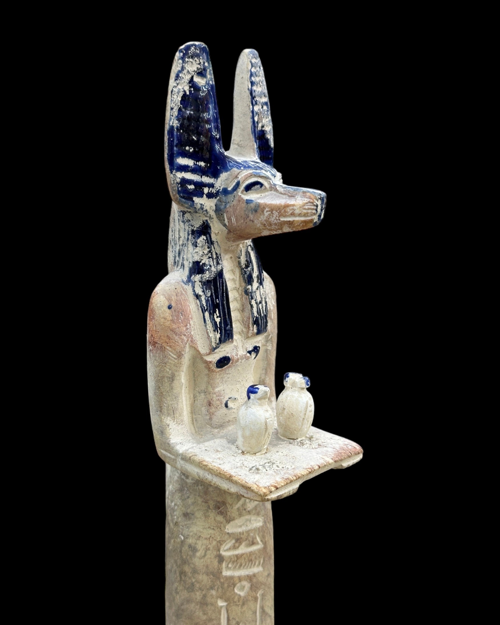 Anubis Carrying Canopic Jars Statue