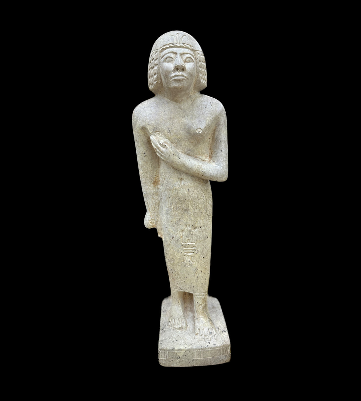 Egyptian Priest Statue - Handcarved Limestone