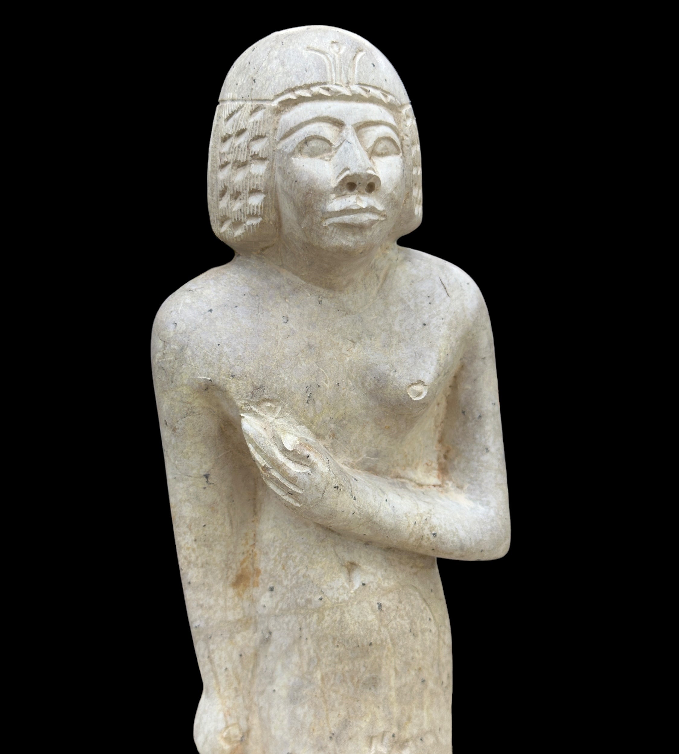 Egyptian Priest Statue - Handcarved Limestone