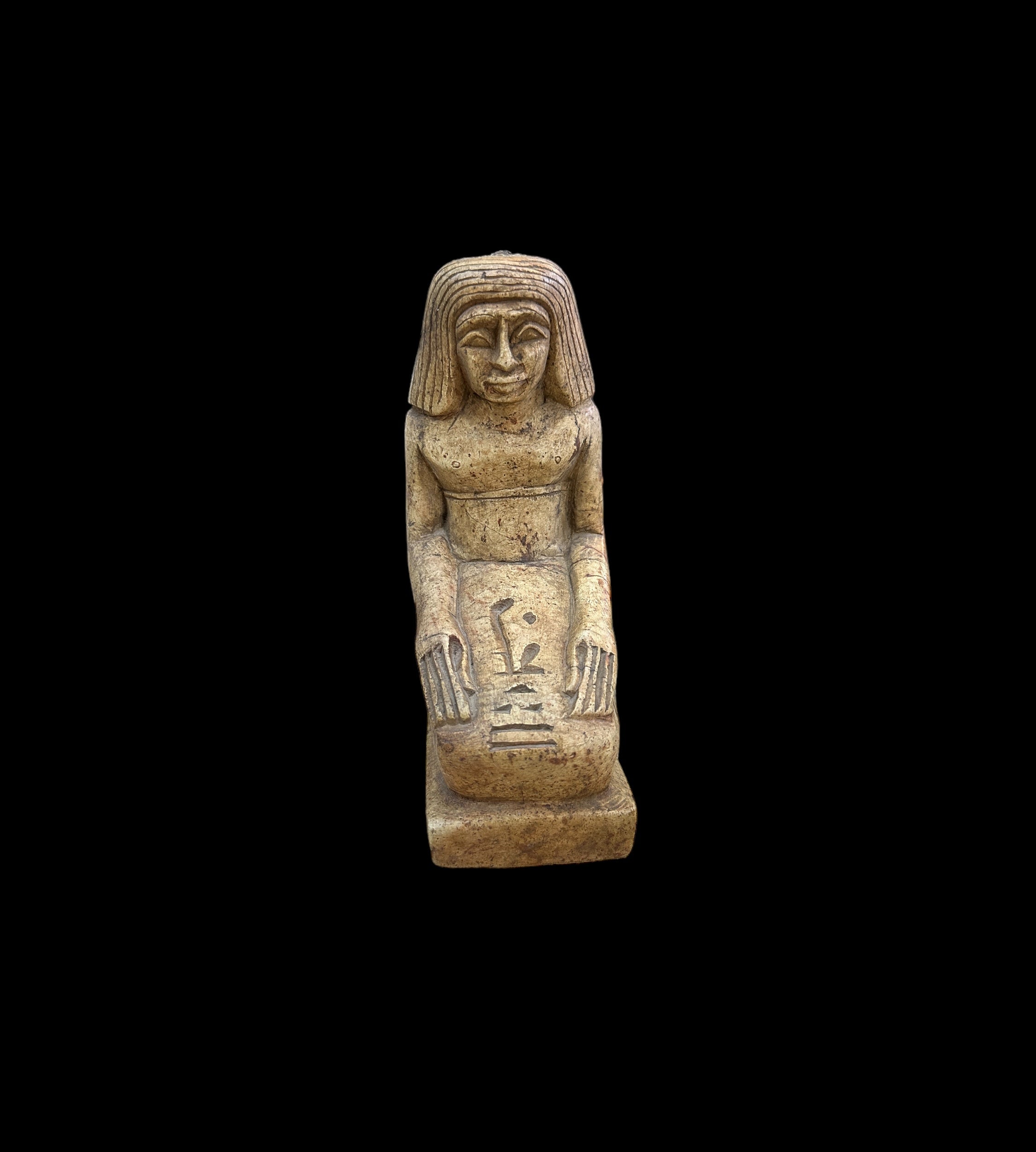 Egyptian Scribe Statue - Handcarved Limestone