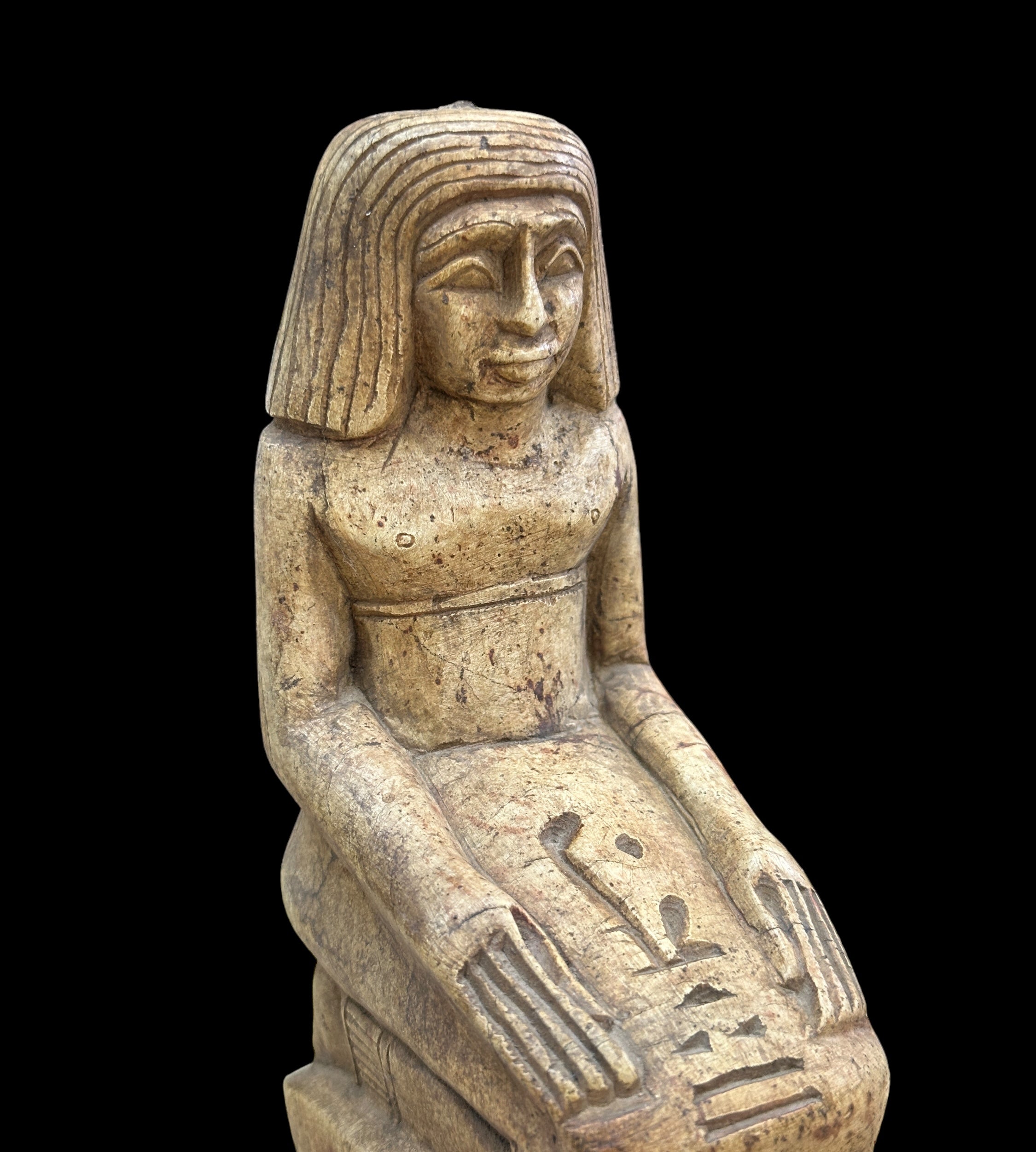 Egyptian Scribe Statue - Handcarved Limestone