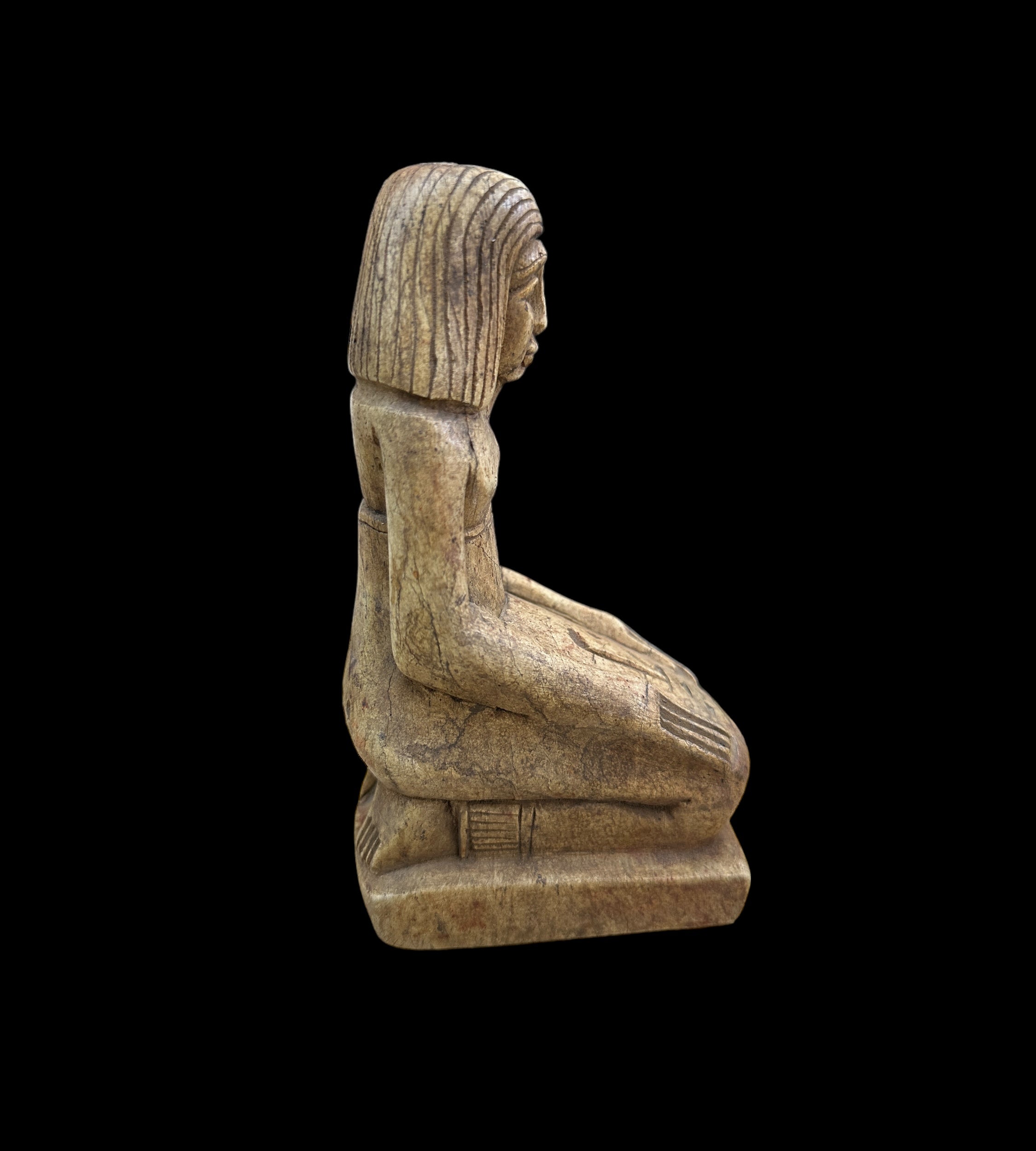 Egyptian Scribe Statue - Handcarved Limestone