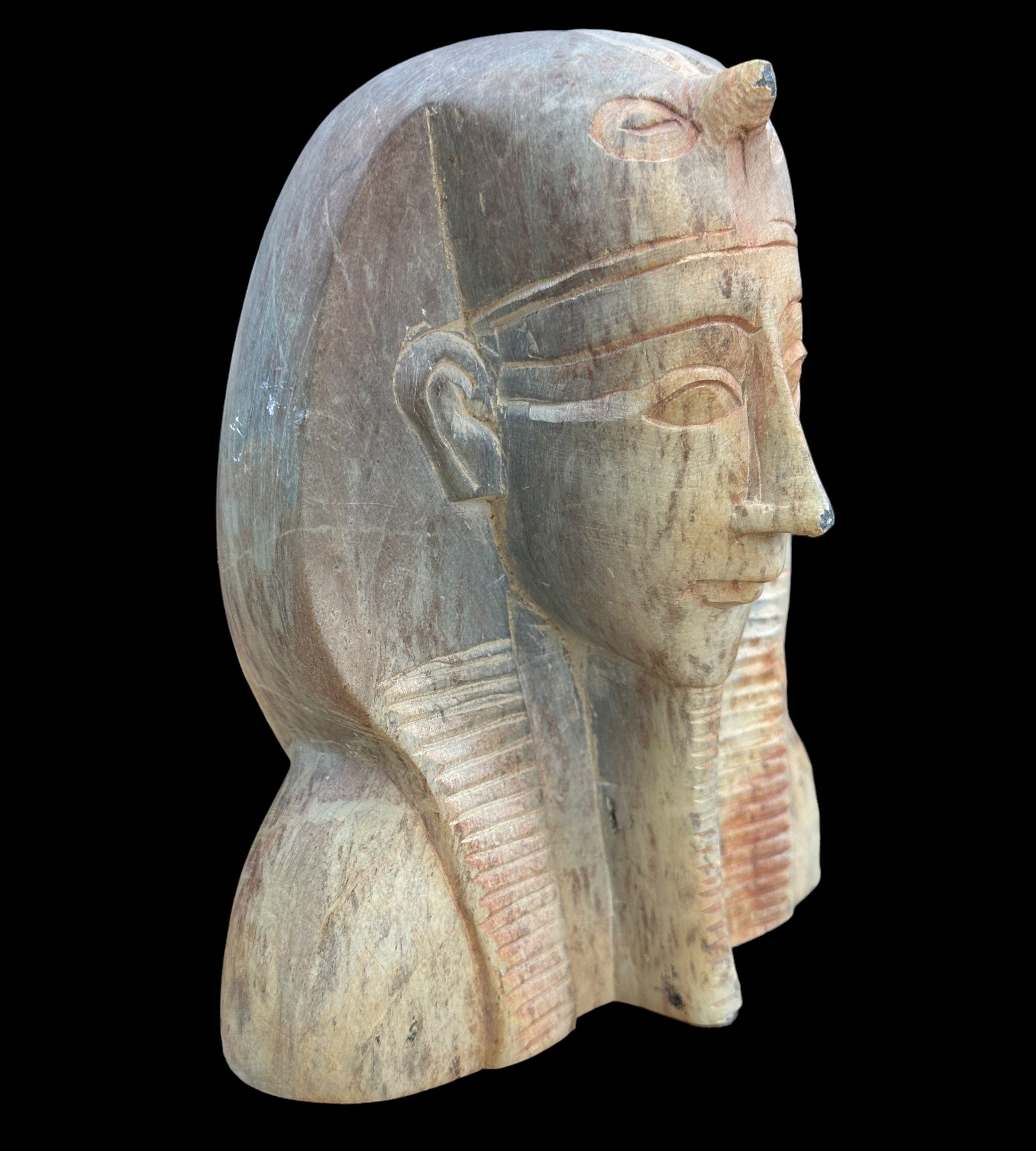 Akhenaten Bust - Handcarved Limestone