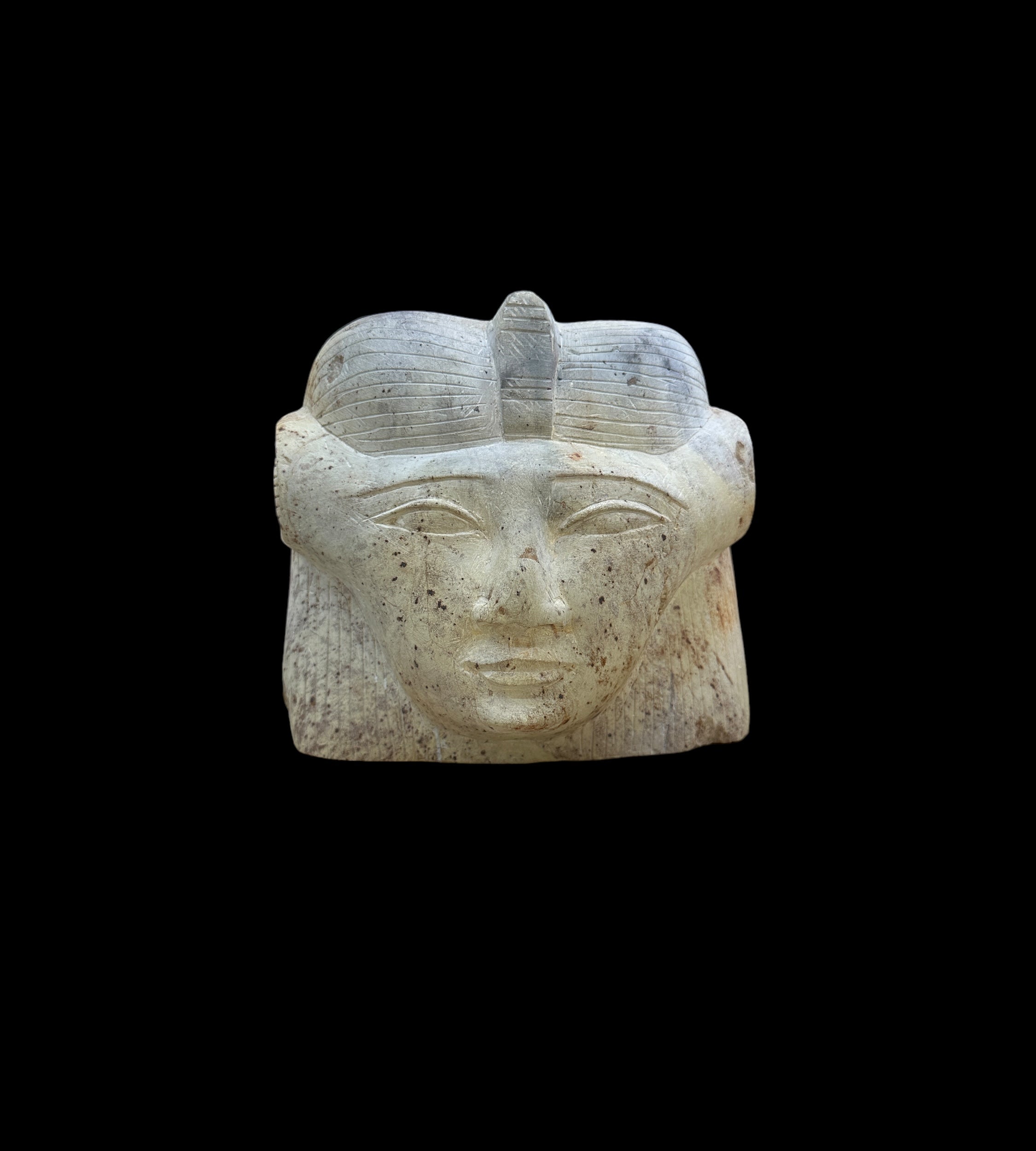 Hathor Bust - Handcarved Limestone