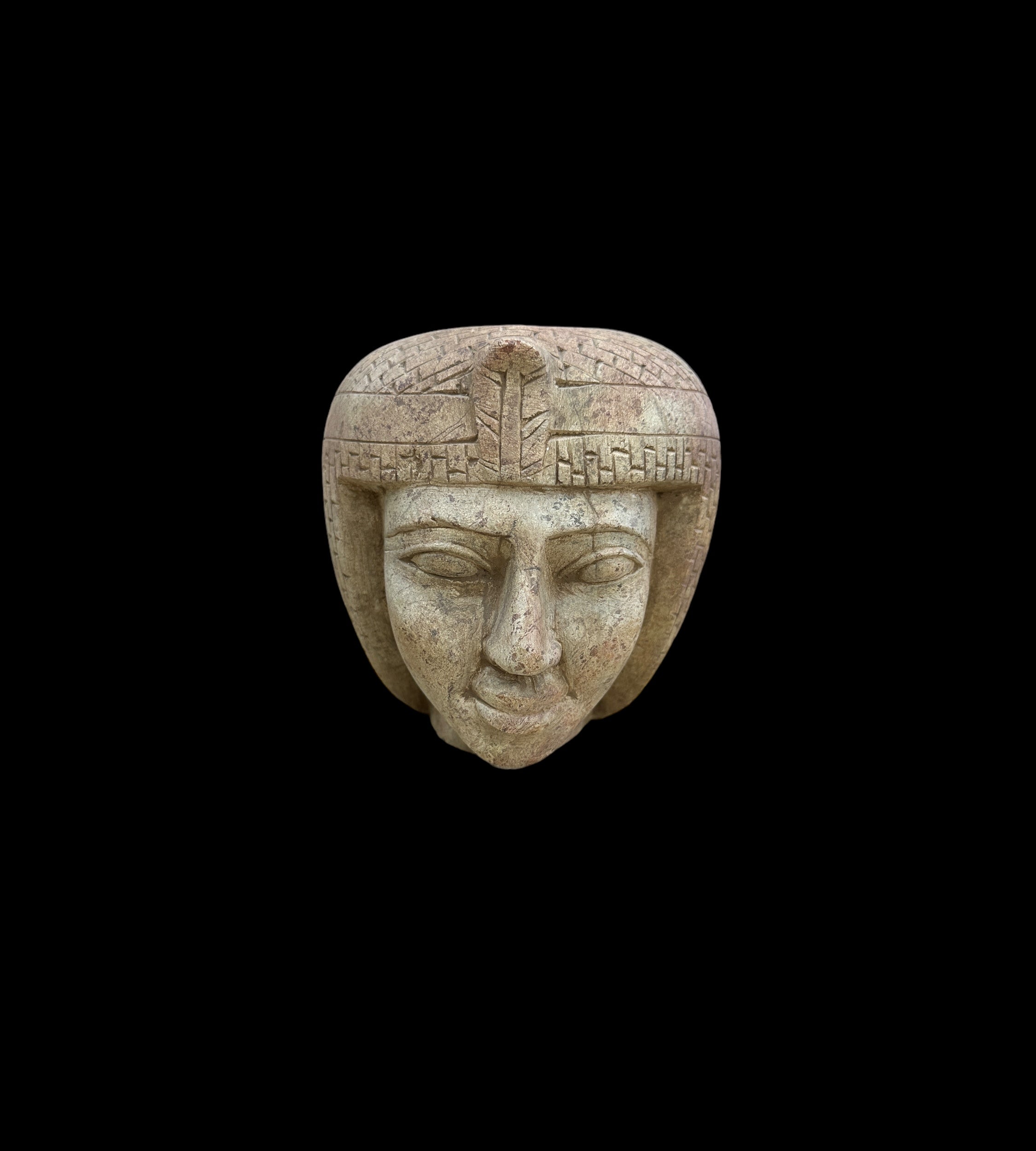 Egyptian High Priestess Bust - Handcarved Limestone