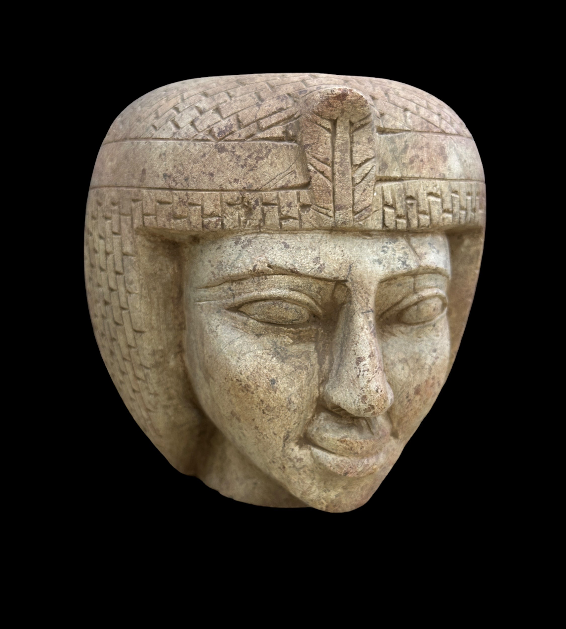 Egyptian High Priestess Bust - Handcarved Limestone