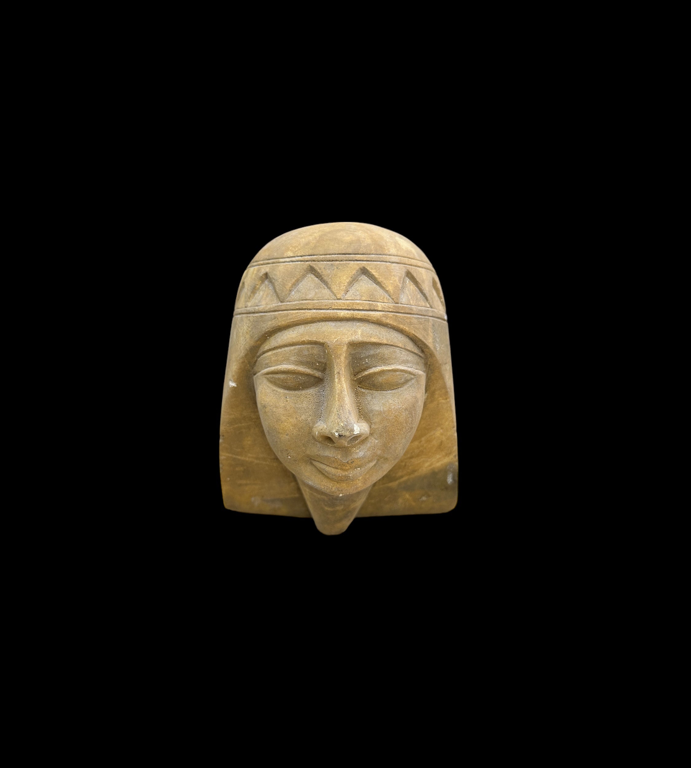 Egyptian High Priestess Bust - Handcarved Sandstone