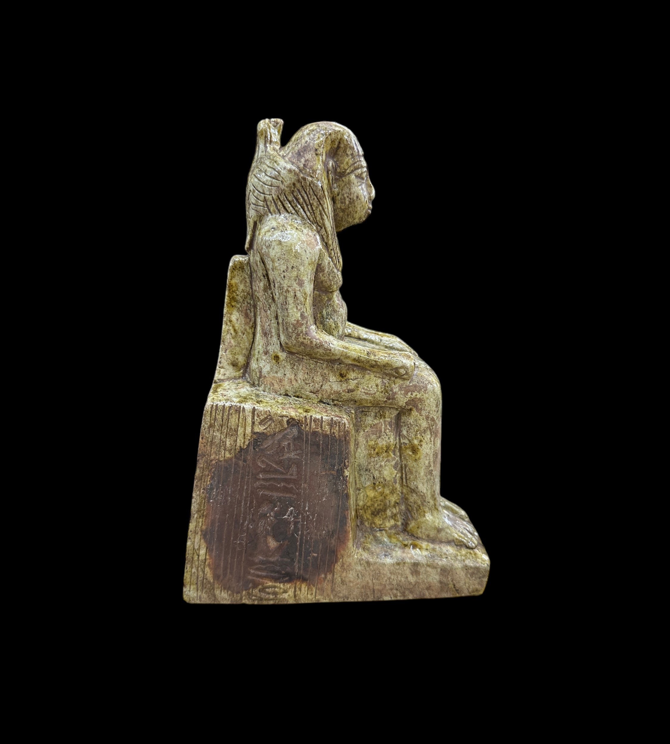 Khafre Enthroned Statue - Fired Limestone