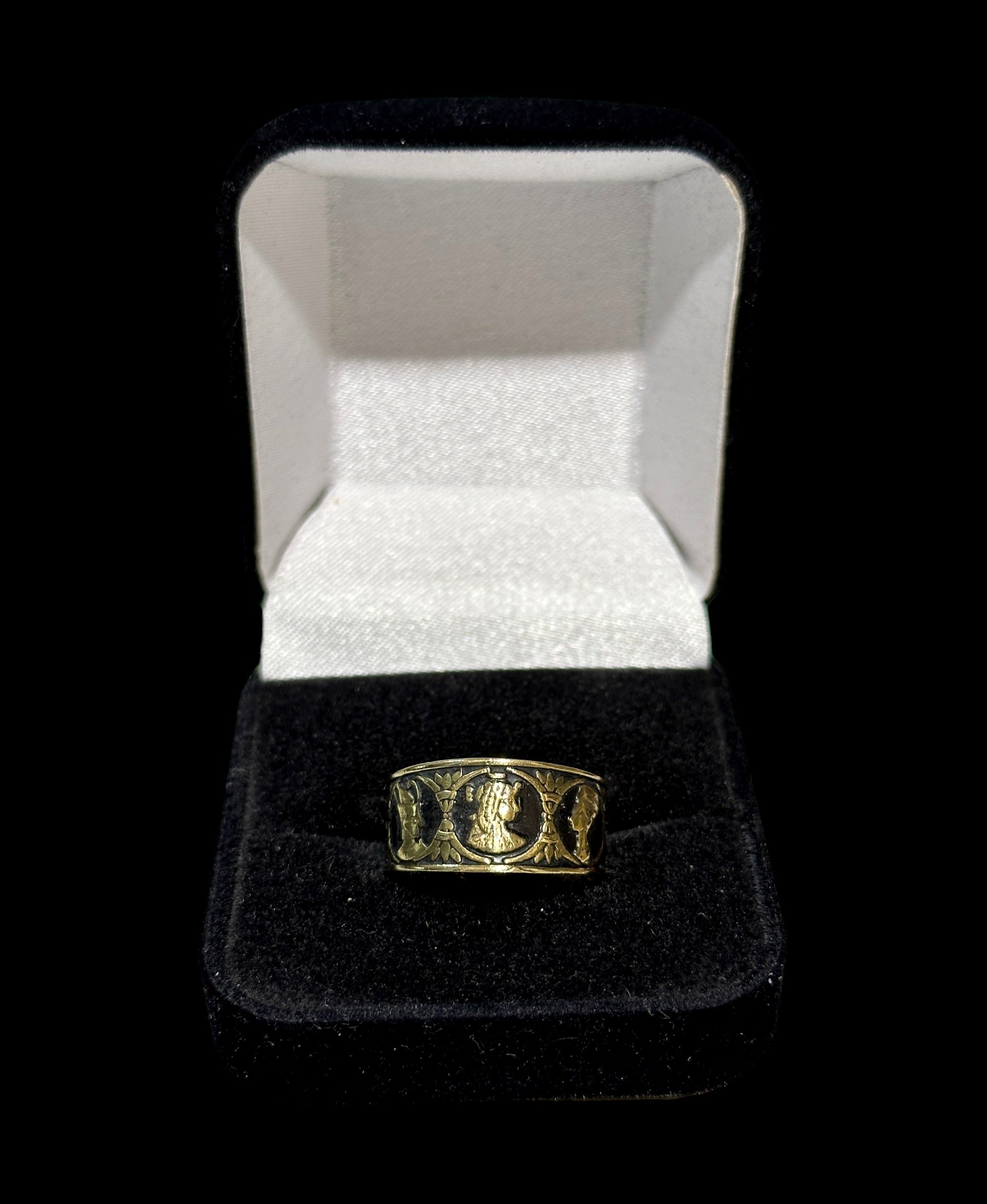 Cleopatra, Nefertiti, and Ramses II Ring - Brass