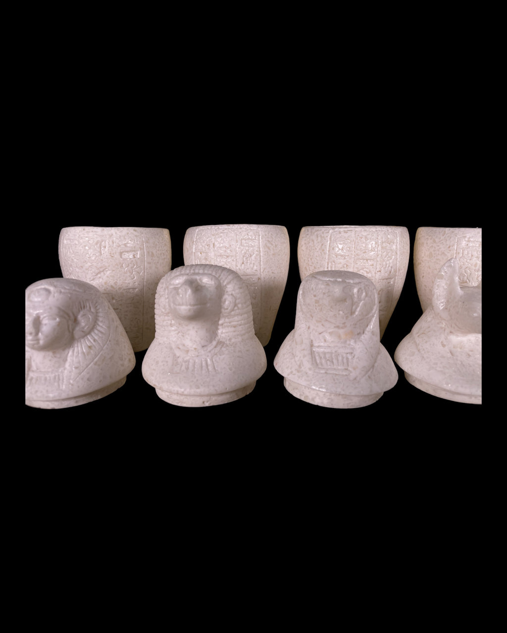 Alabaster Canopic Jars - Set of 4