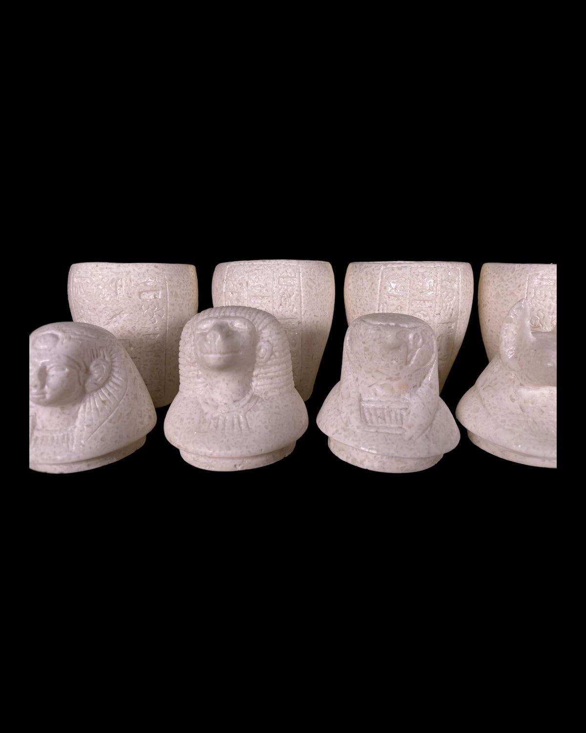 Alabaster Canopic Jars - Set of 4