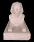 Alabaster Sphinx with Pyramid Statue