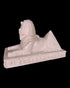 Alabaster Sphinx with Pyramid Statue