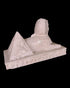 Alabaster Sphinx with Pyramid Statue