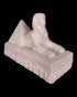 Alabaster Sphinx with Pyramid Statue