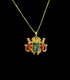 18k Scarab with Cobras Pendant