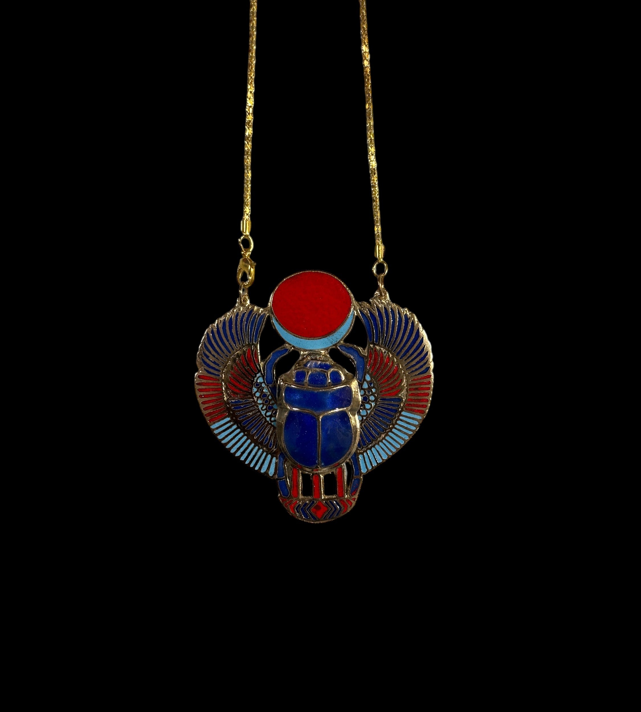 Scarab Pendant - Brass