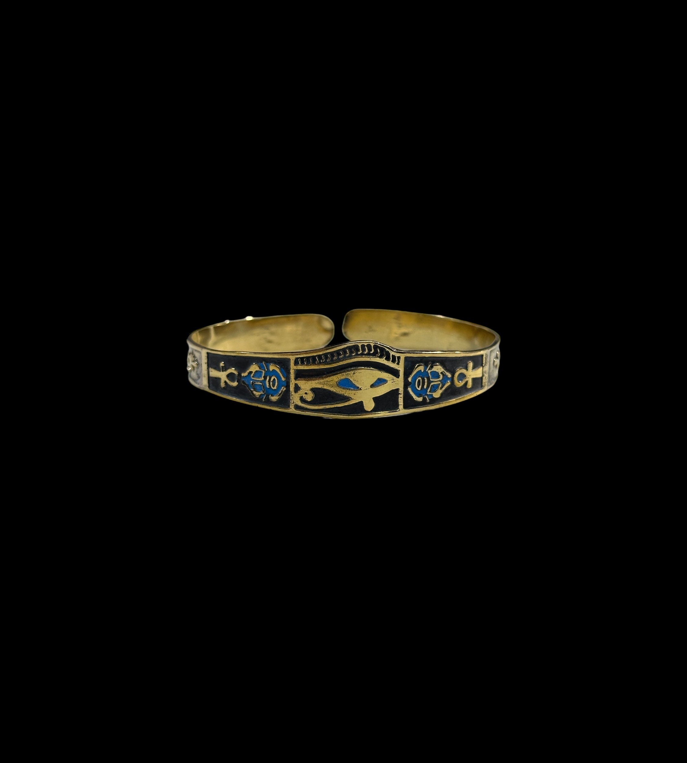 Eye of Horus Bangle - Brass