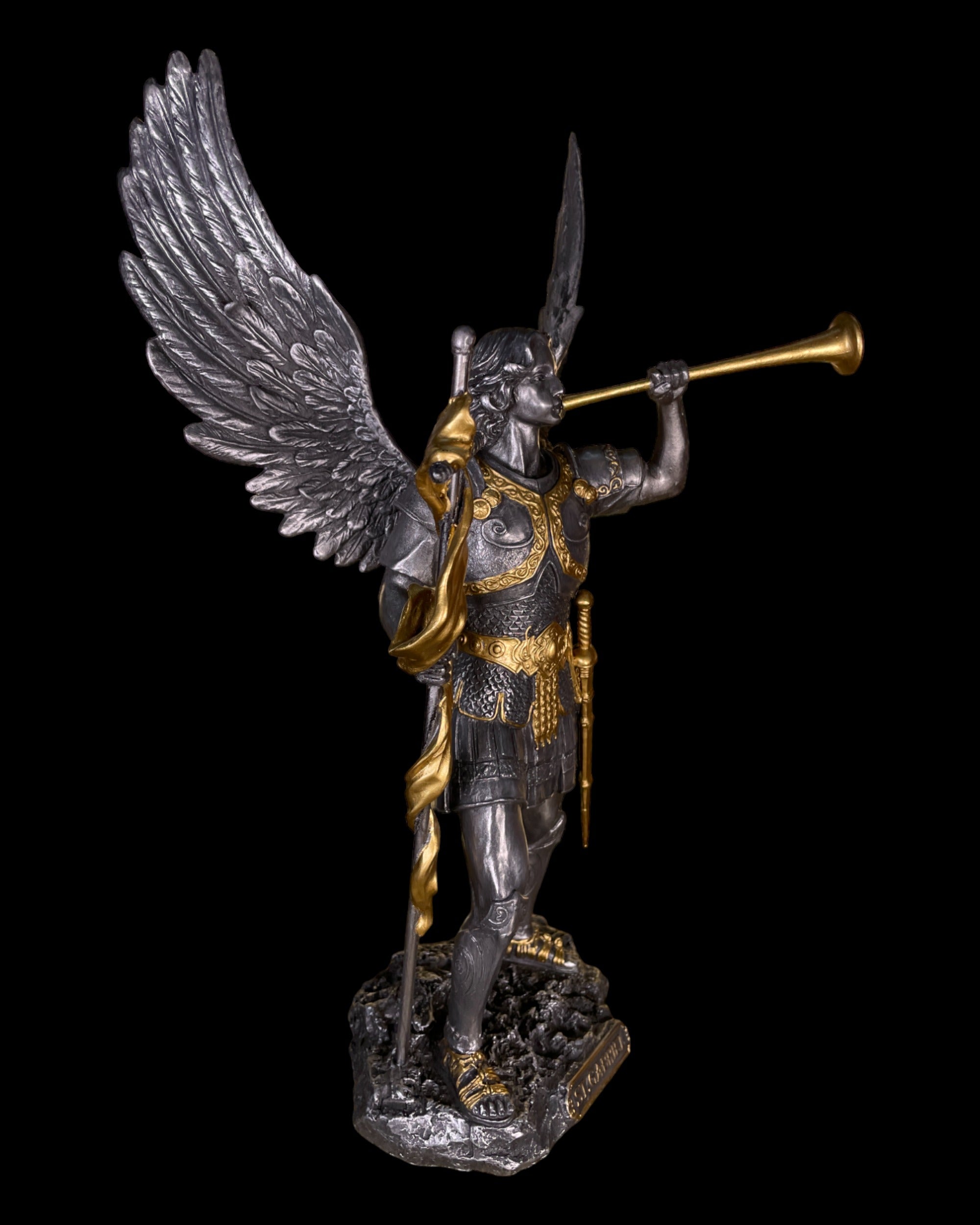 Archangel Gabriel with Trumpet Statue