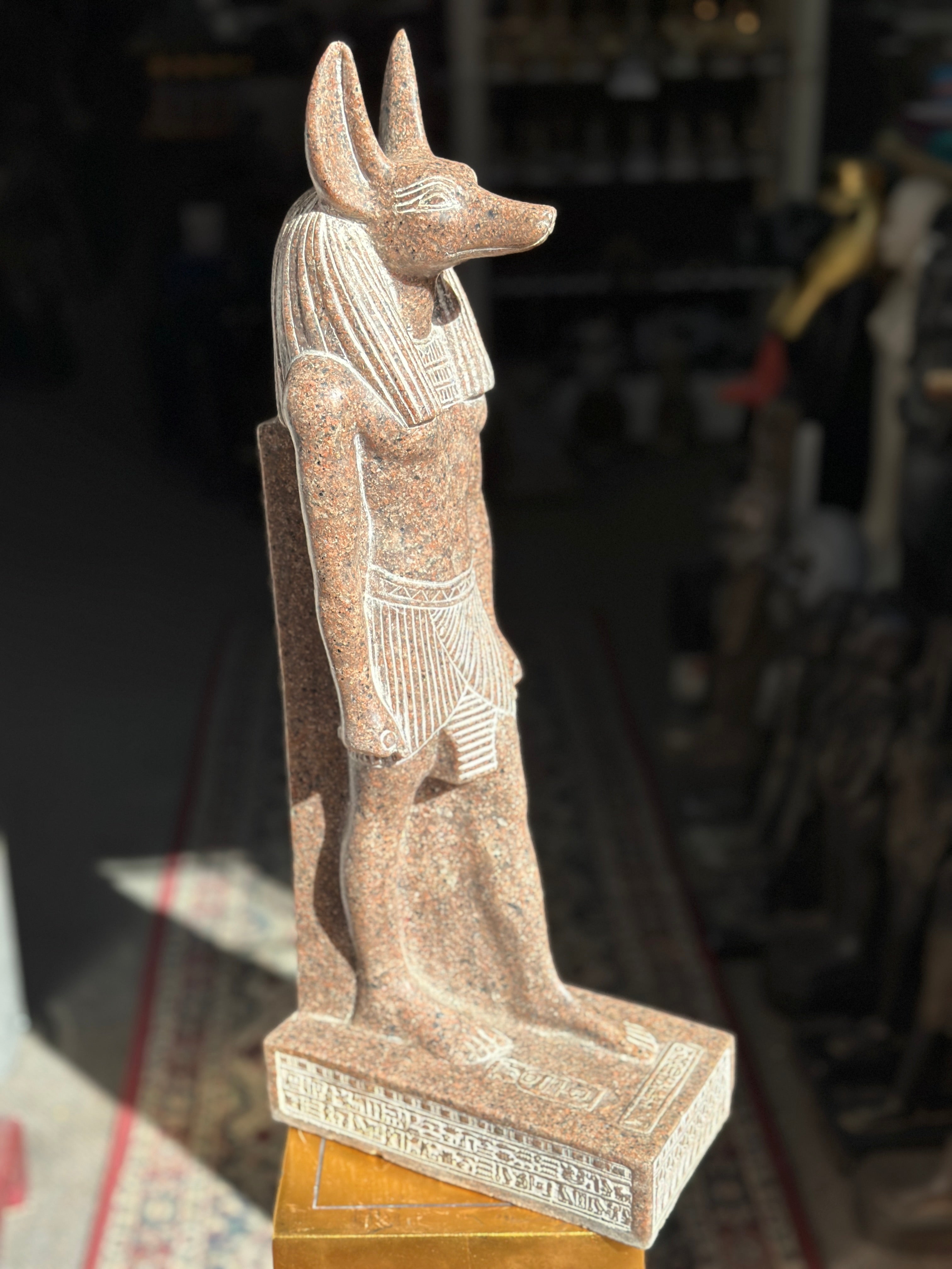 Anubis Statue - Red Granite