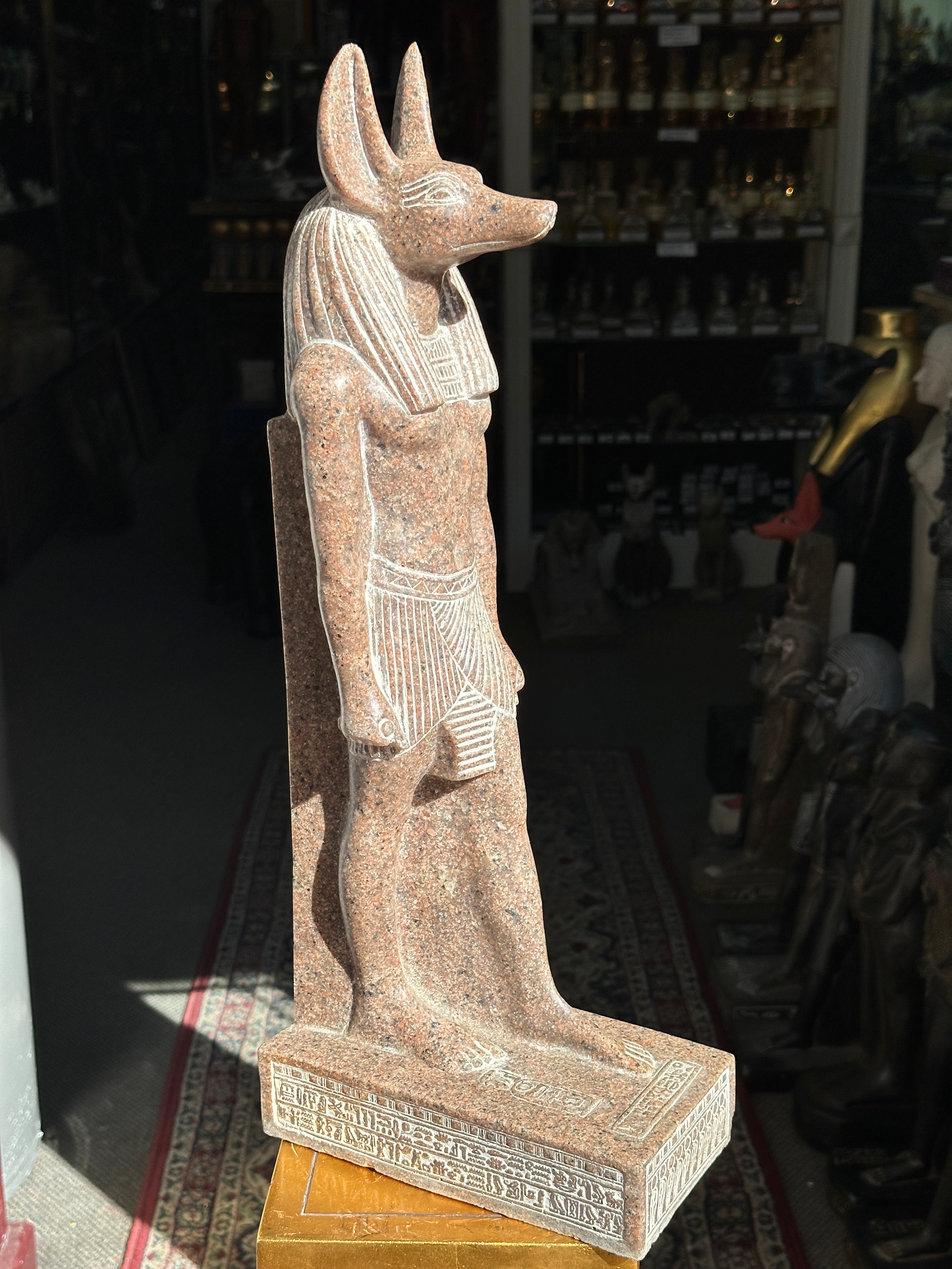 Anubis Statue - Red Granite