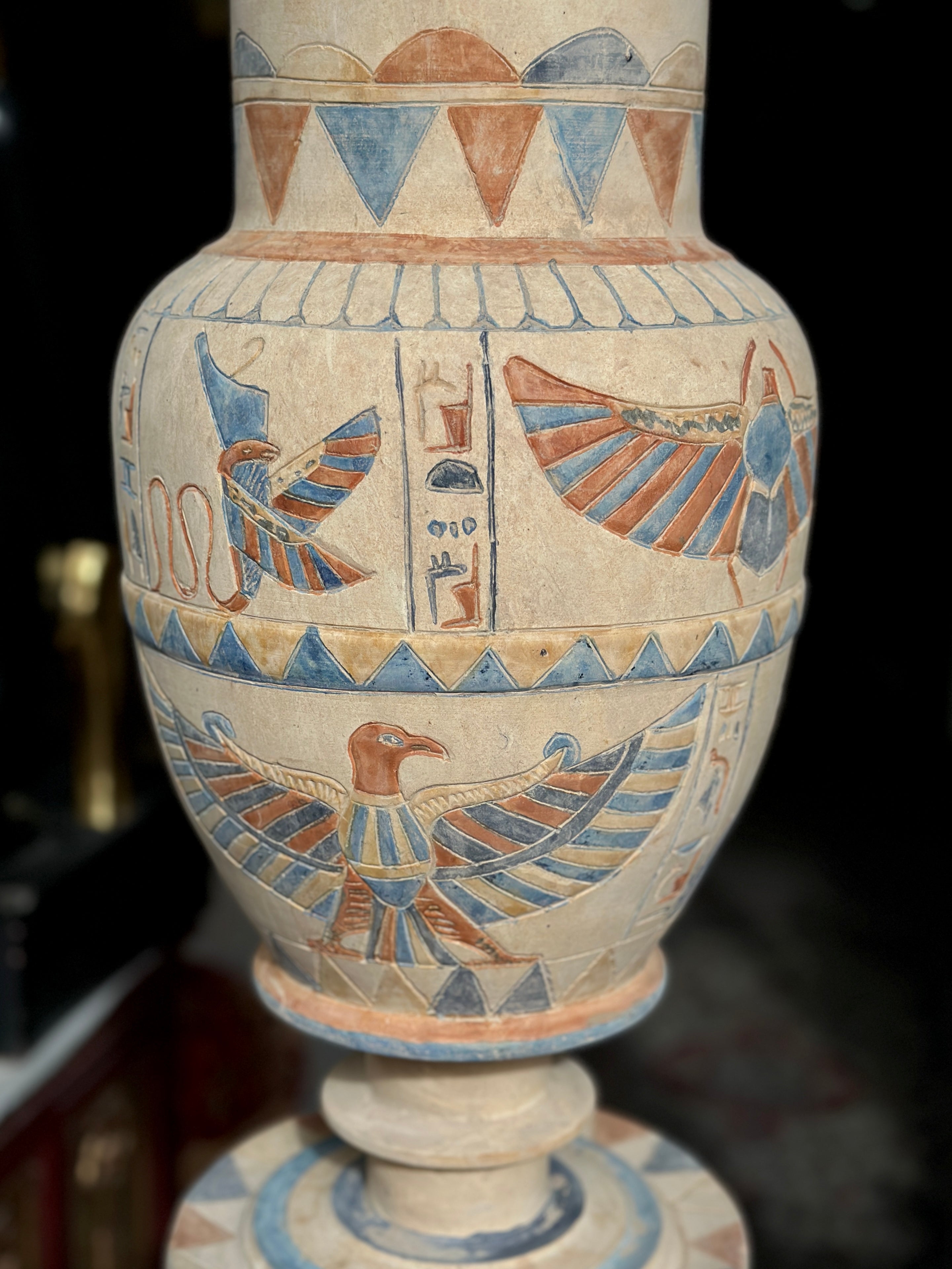 Egyptian Limestone Vase - Handmade in Egypt